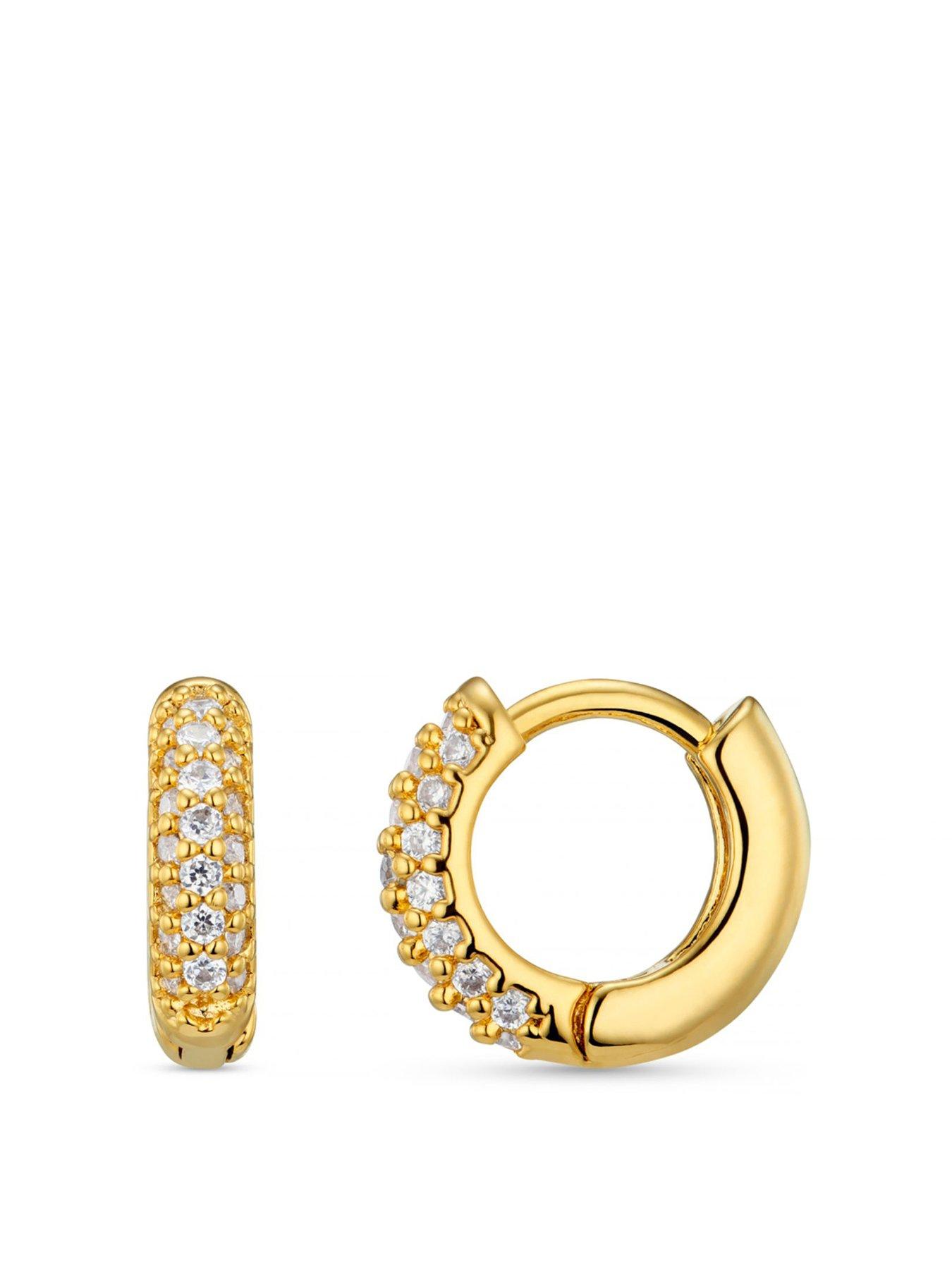 orelia-tiny-domed-pave-hoop-earringsfront