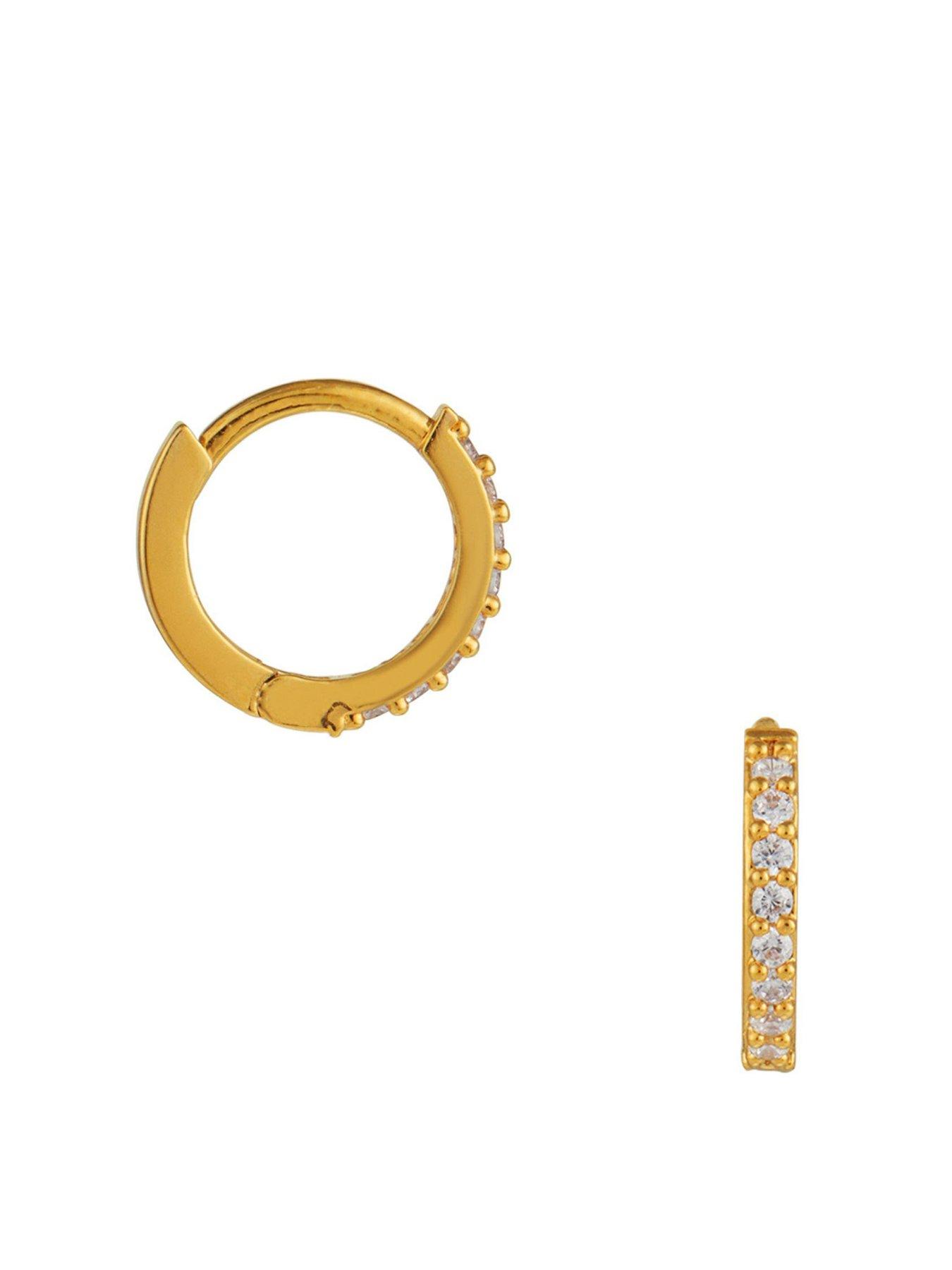 orelia-pave-mini-micro-hoop-earringsfront