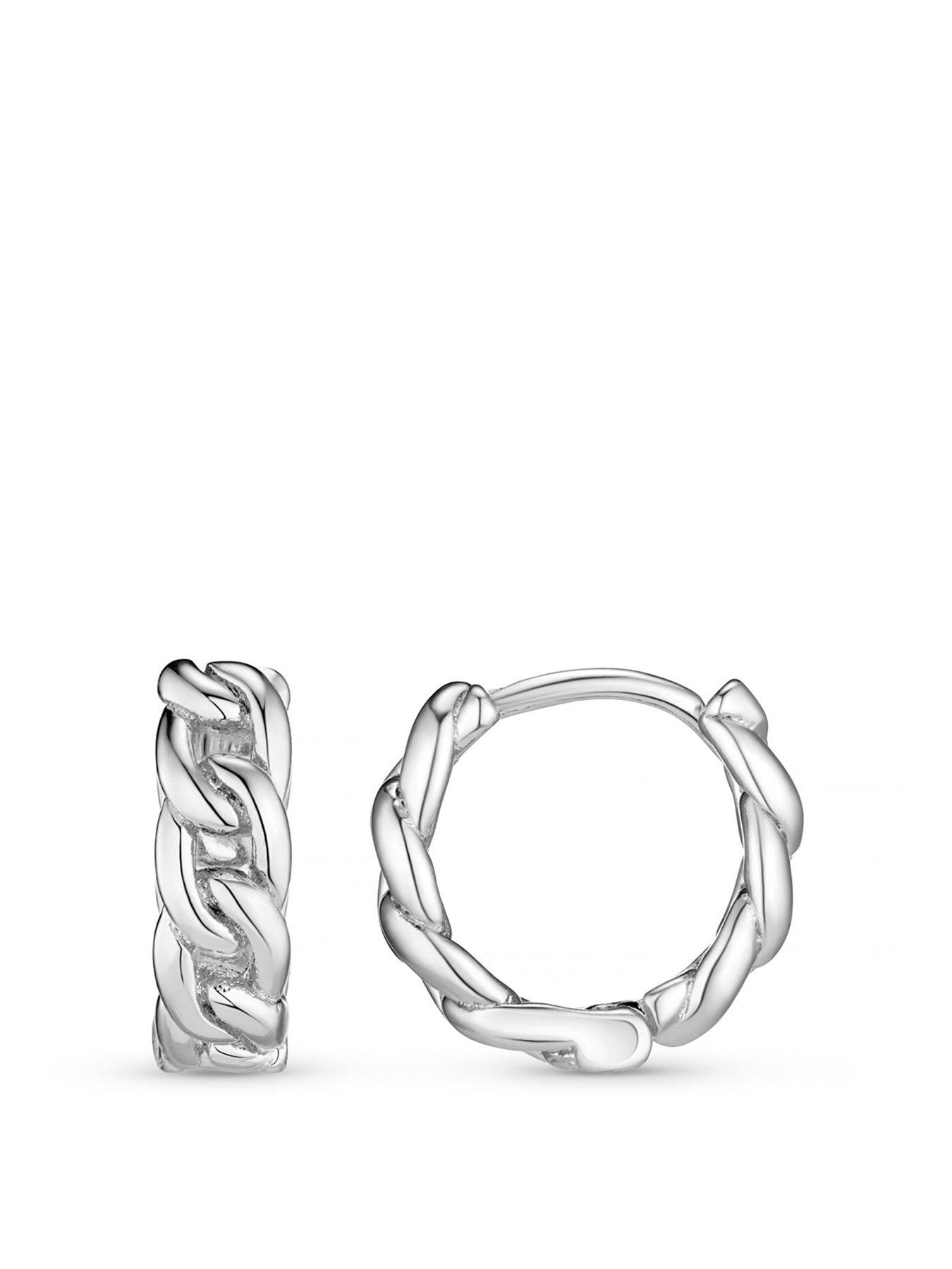 orelia-mini-chain-huggie-hoop-earrings