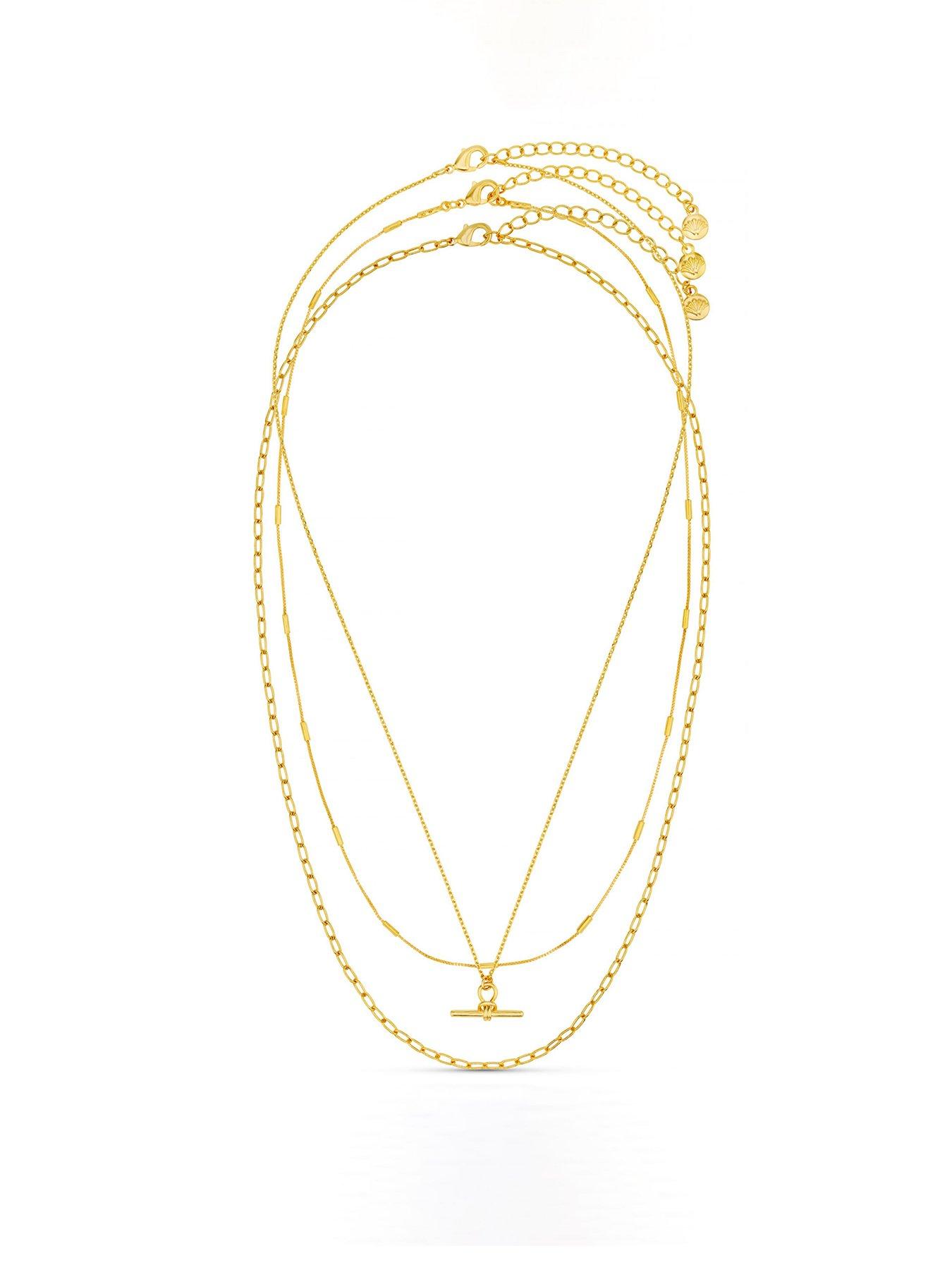 orelia-dainty-t-bar-3-row-necklace