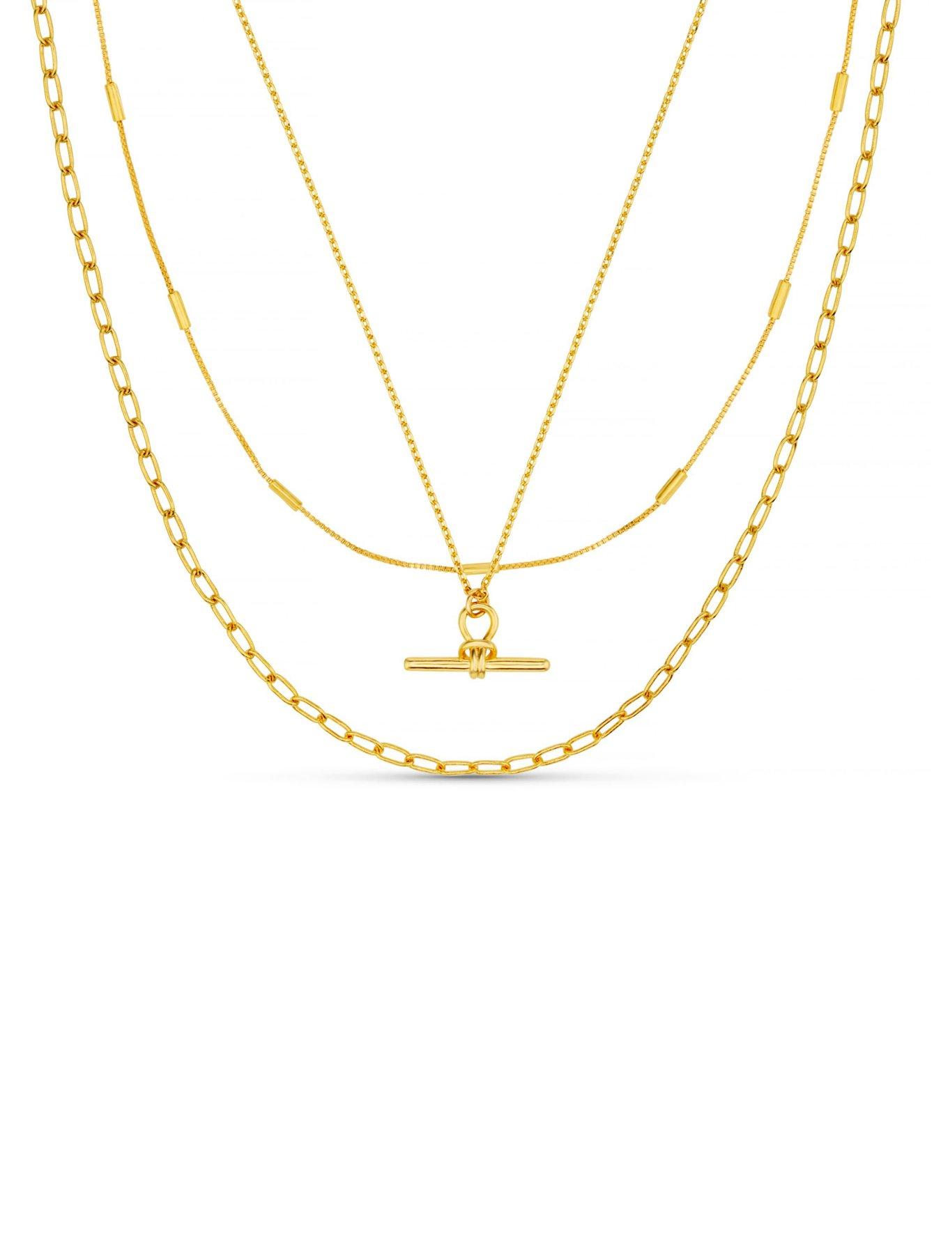 orelia-dainty-t-bar-3-row-necklacestillFront