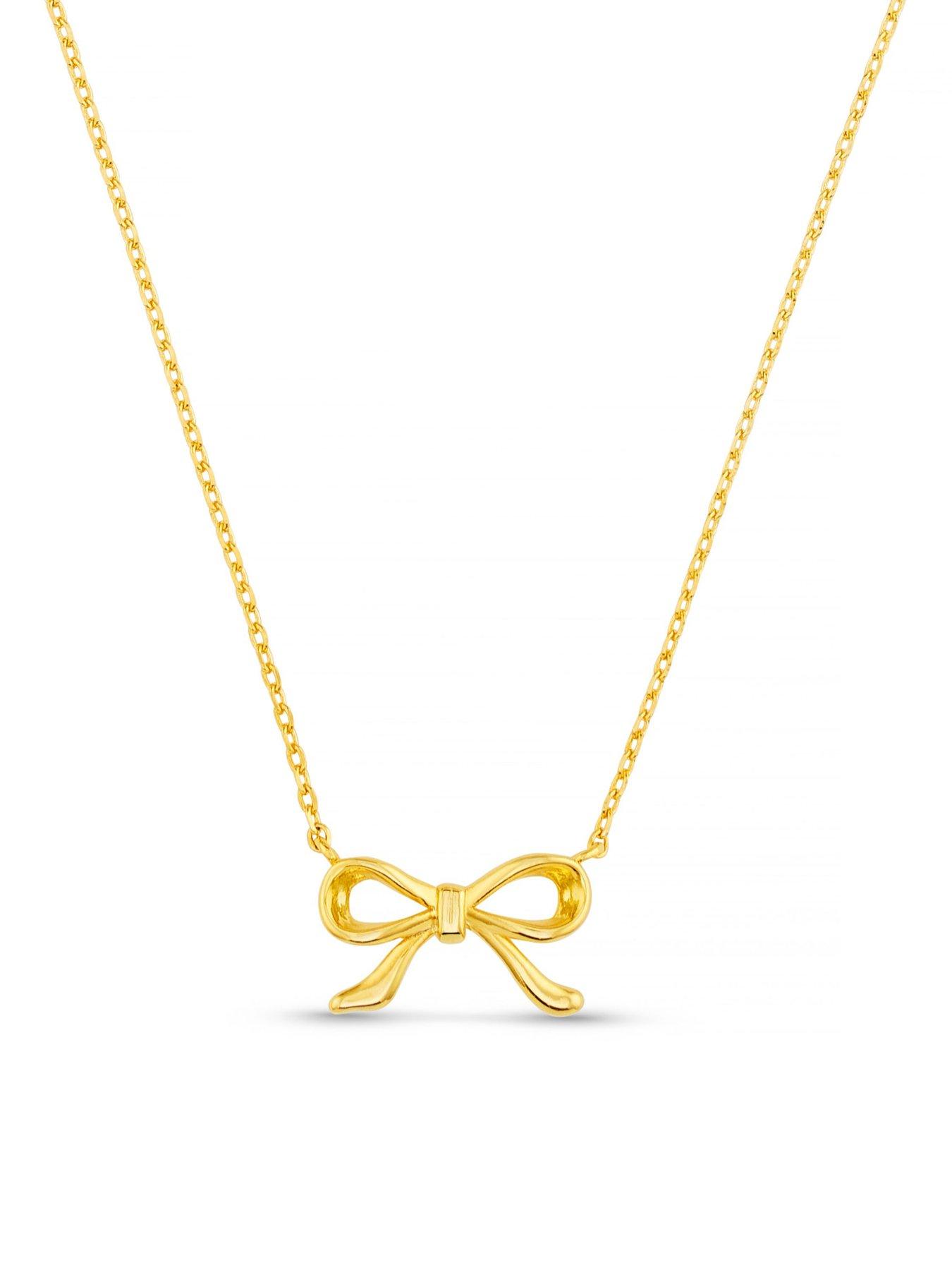 orelia-delicate-bow-charm-necklacestillFront