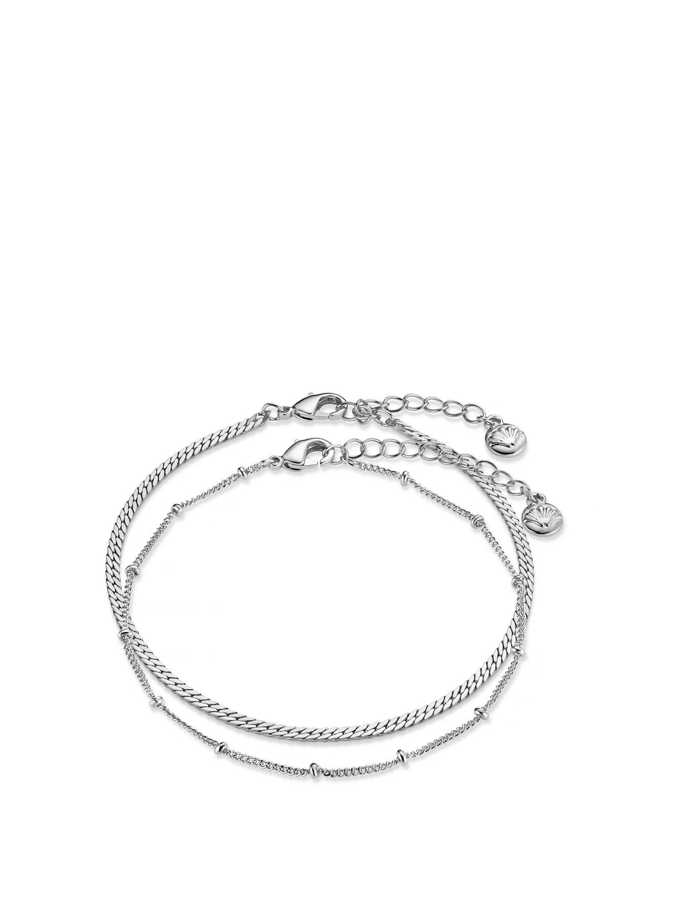 orelia-satellite-and-flat-curb-chain-bracelets