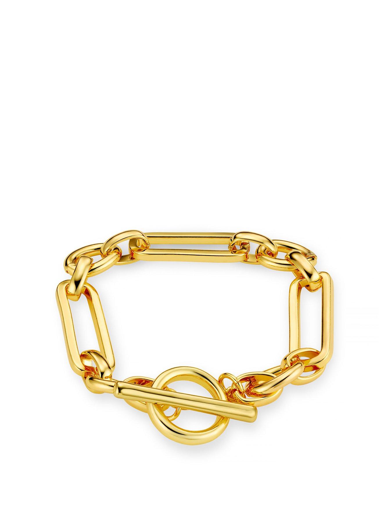 Orelia Rectangular Link T-Bar Bracelet