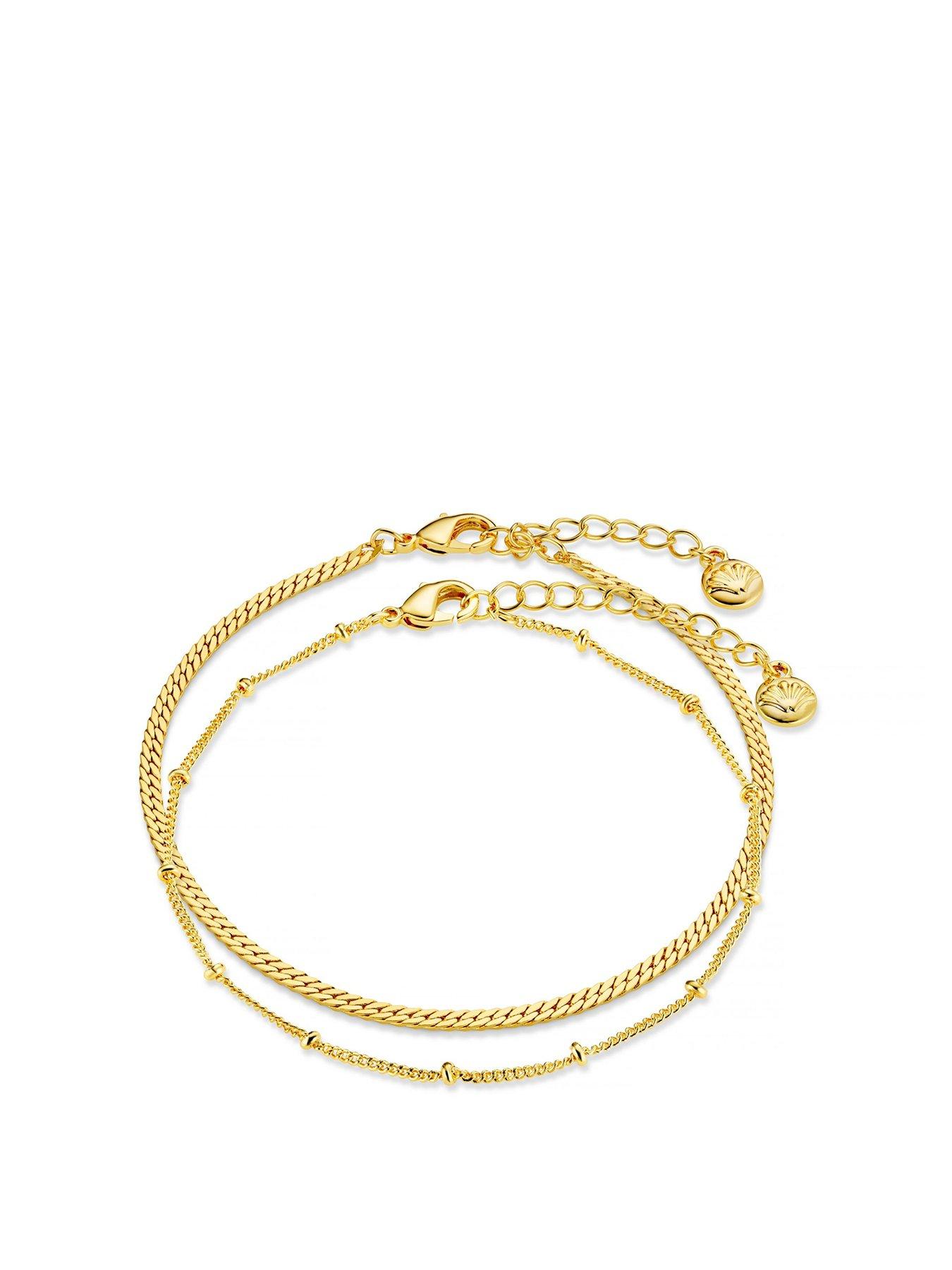 orelia-satellite-and-flat-curb-chain-bracelets