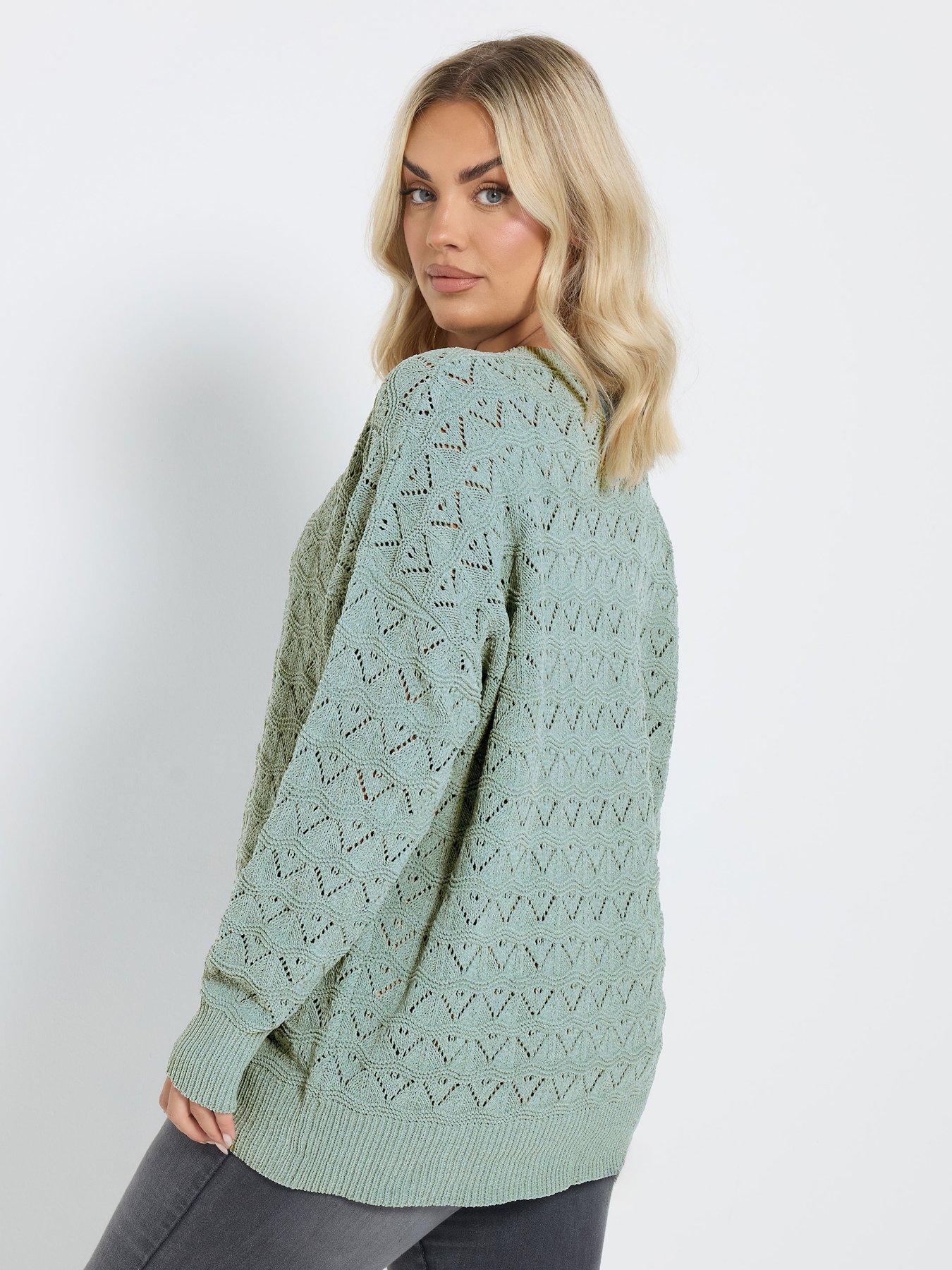 yours-curve-pointelle-chenille-jumper-bluestillFront