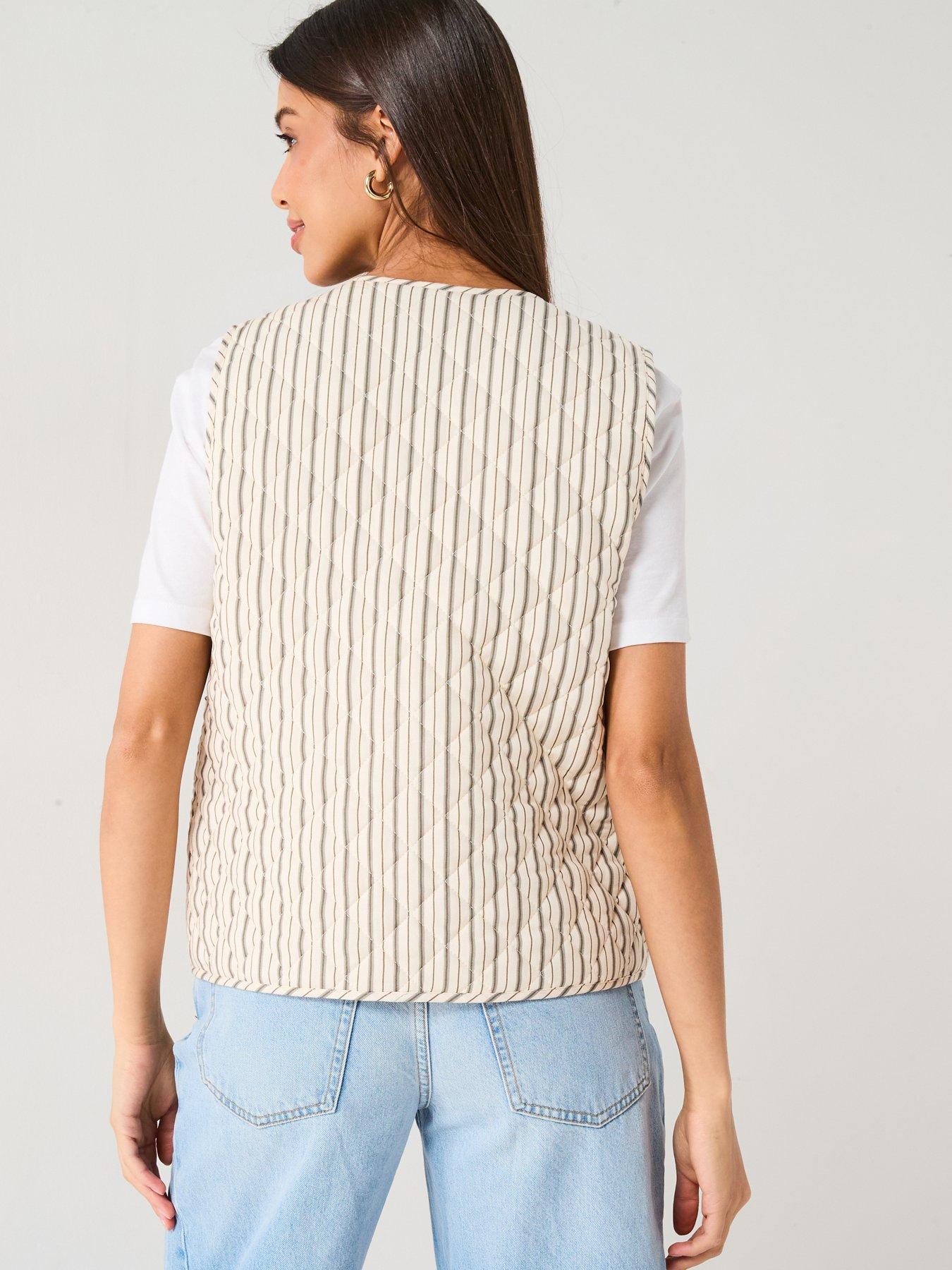 only-quilted-stripe-tie-detail-waistcoat-multistillFront