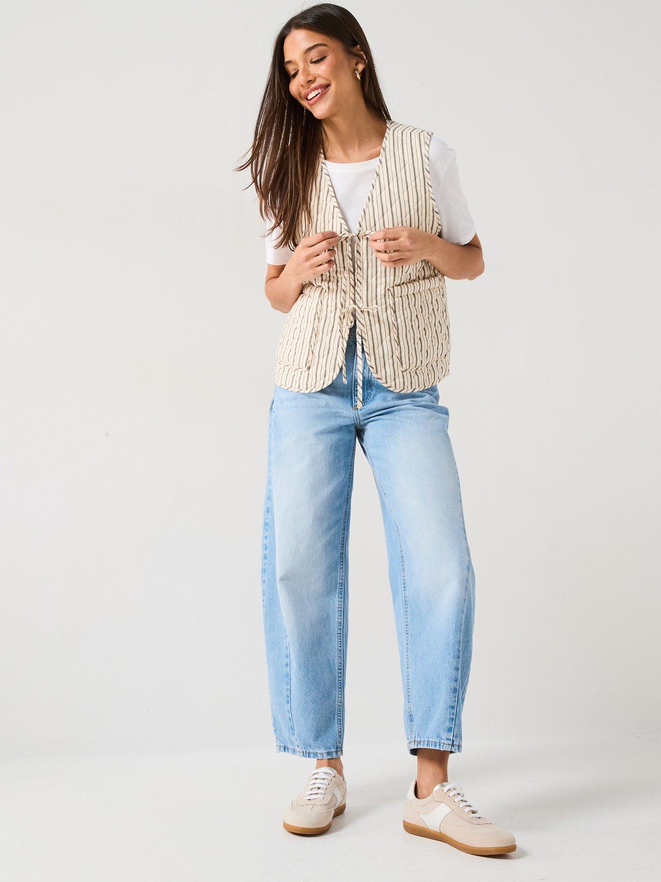 only-quilted-stripe-tie-detail-waistcoat-multiback
