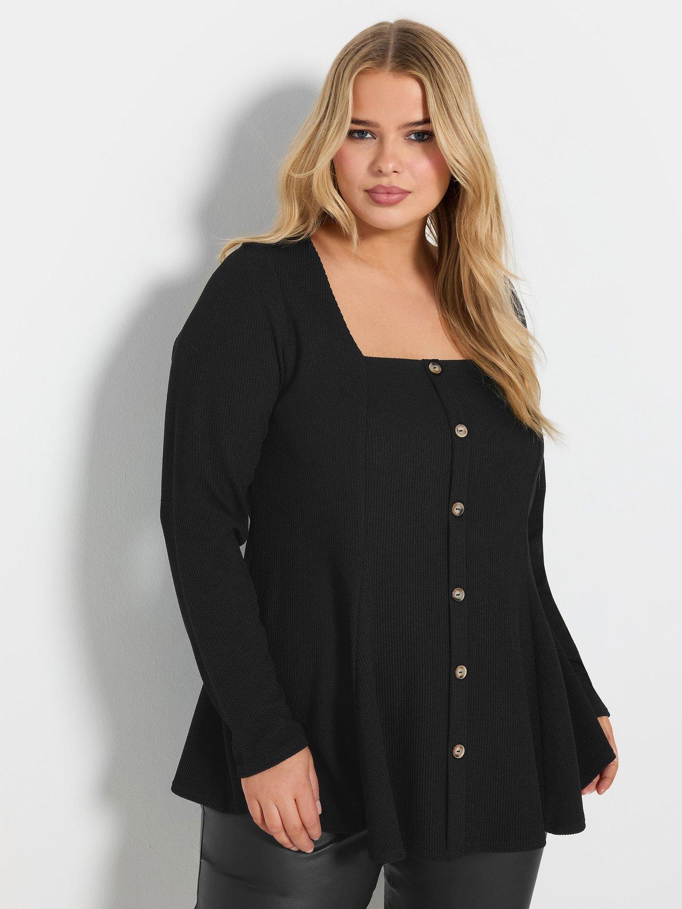 yours-curve-texture-button-front-top-black