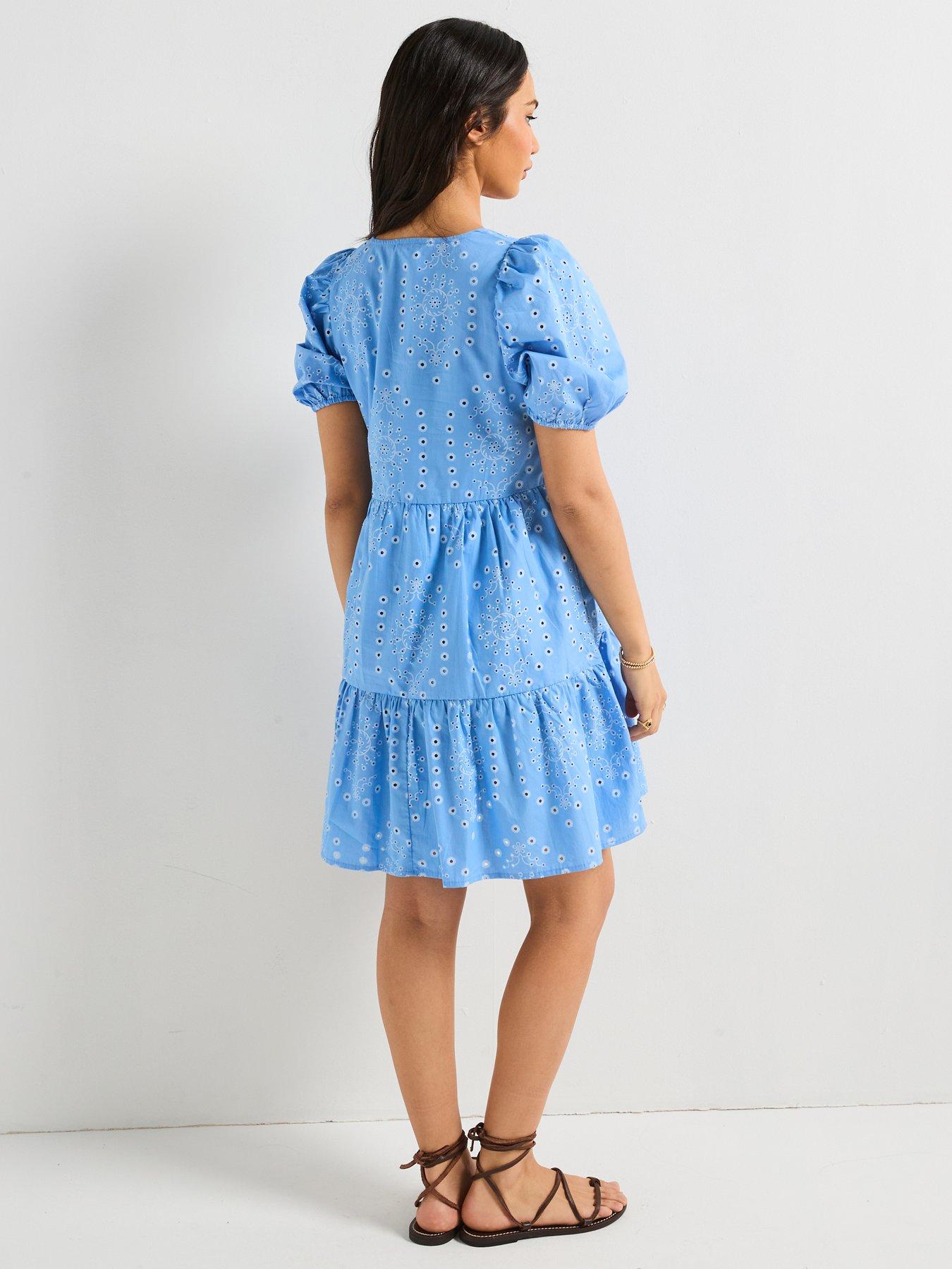 jdy-embroidered-mini-dress-bluestillFront