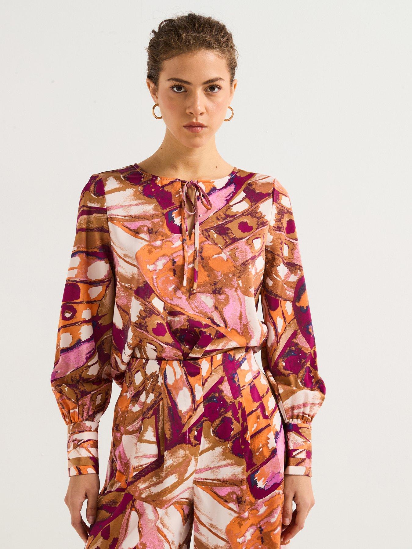 vero-moda-linea-long-sleeve-woven-top-multi