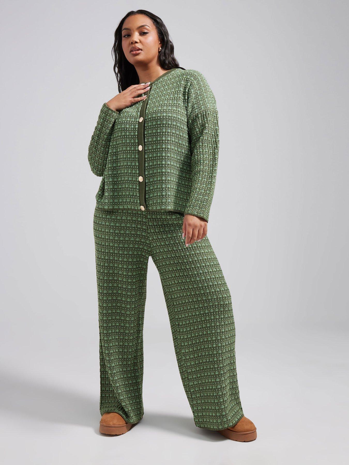 yours-curve-boucle-cardigan-greenback