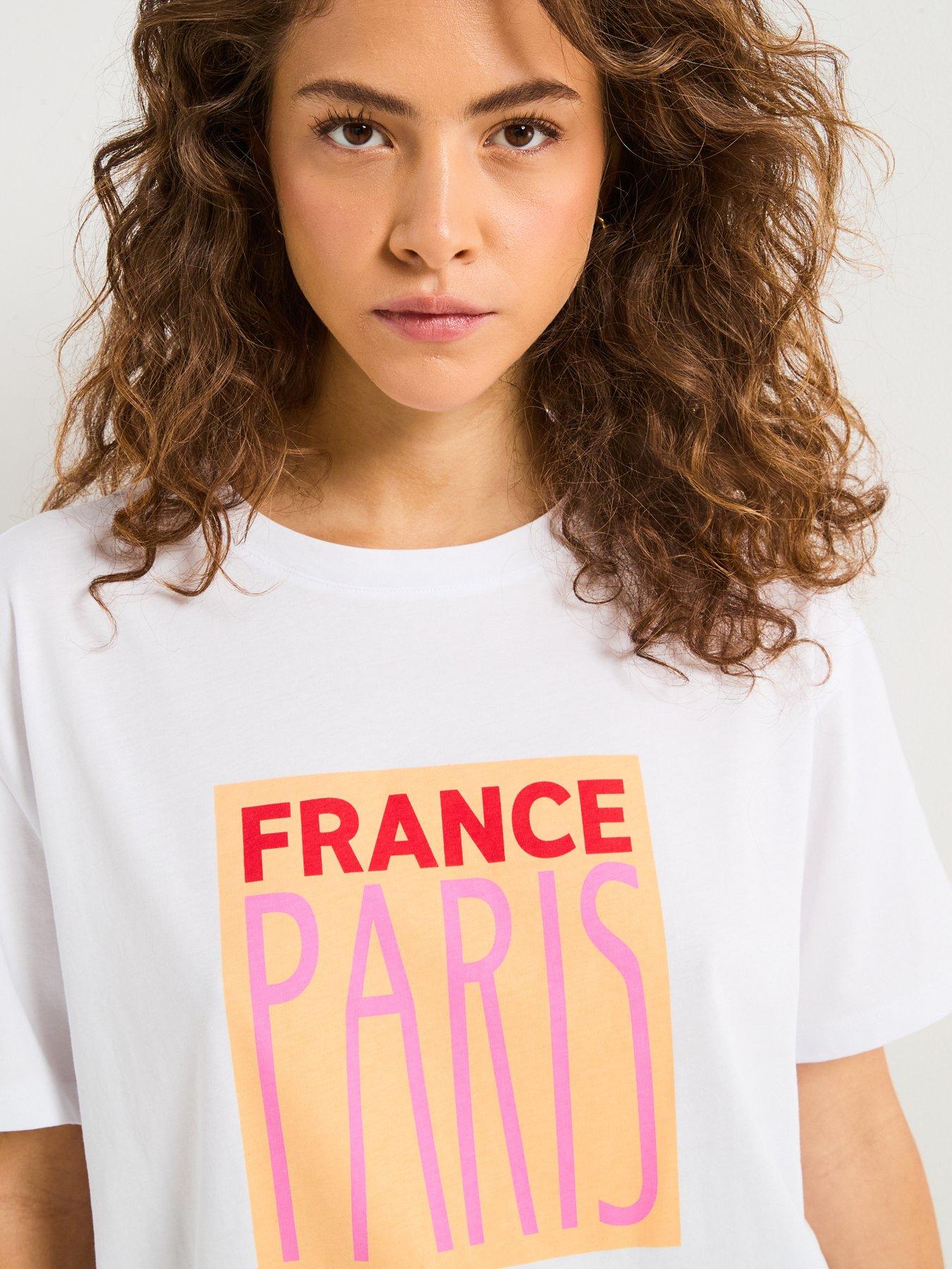 Image 4 of 5 of PIECES Short Sleeve Oversize T-Shirt - White