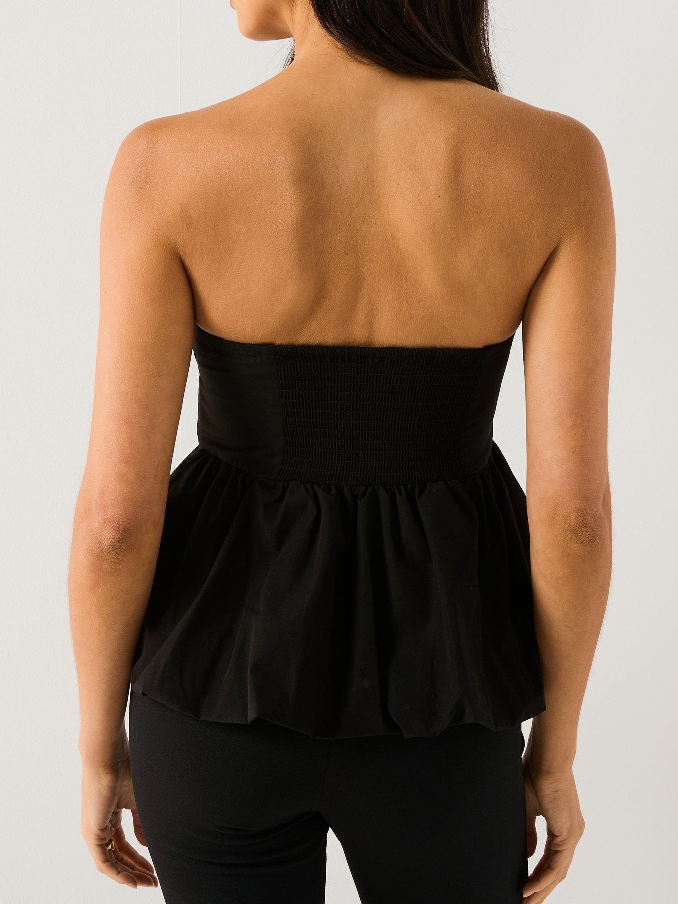 vero-moda-esra-tube-bubble-hem-top-blackstillFront