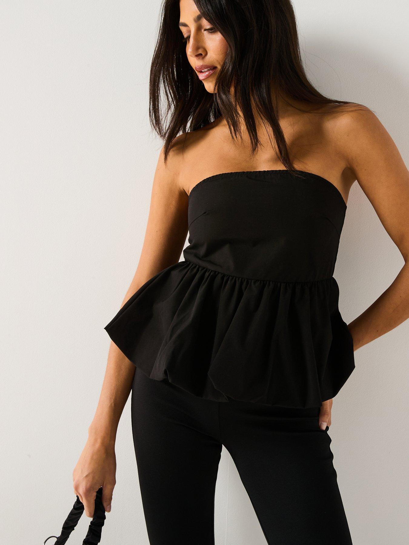 vero-moda-esra-tube-bubble-hem-top-blackoutfit