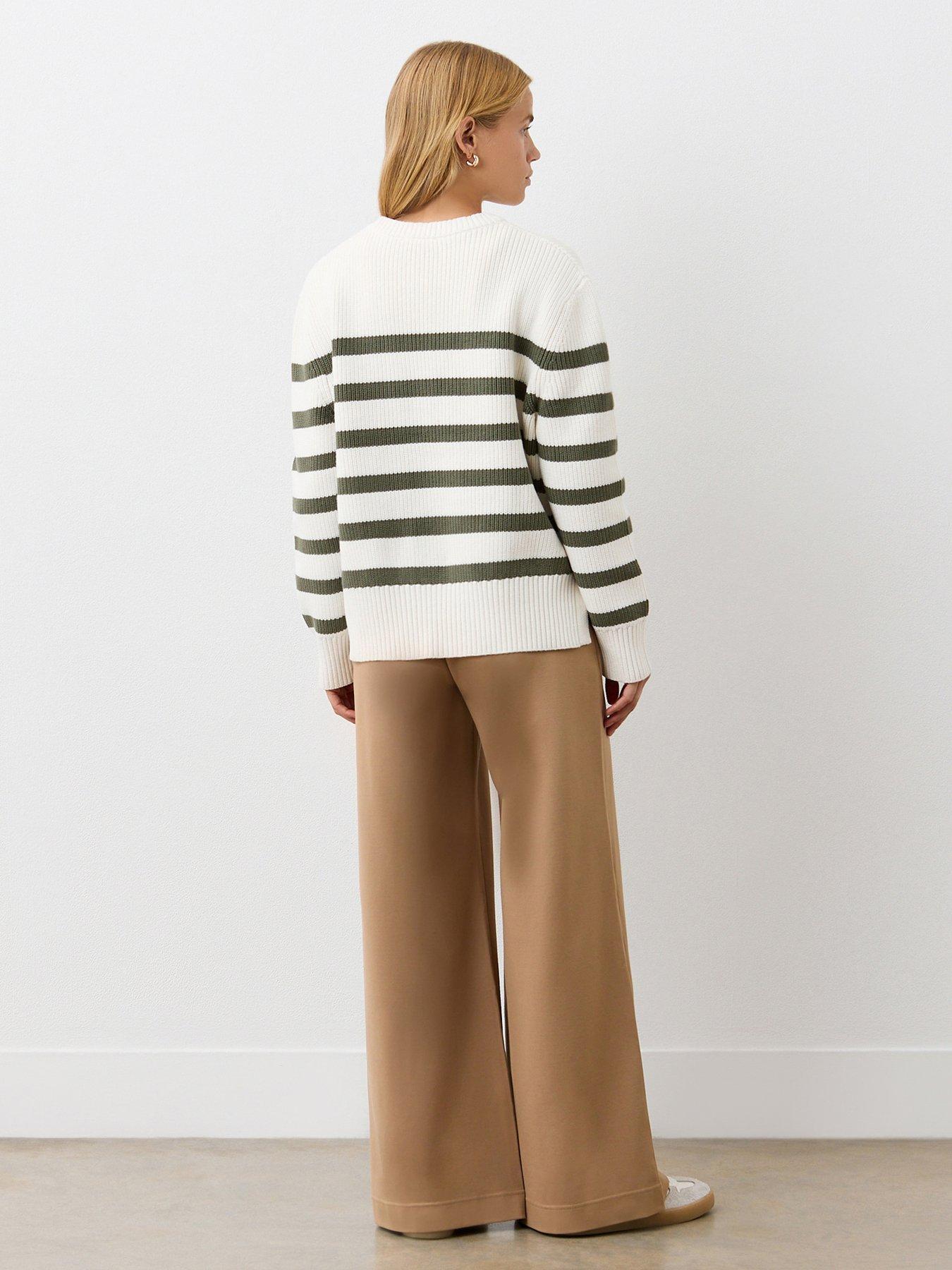 finery-serena-stripe-sweater-khakistillFront