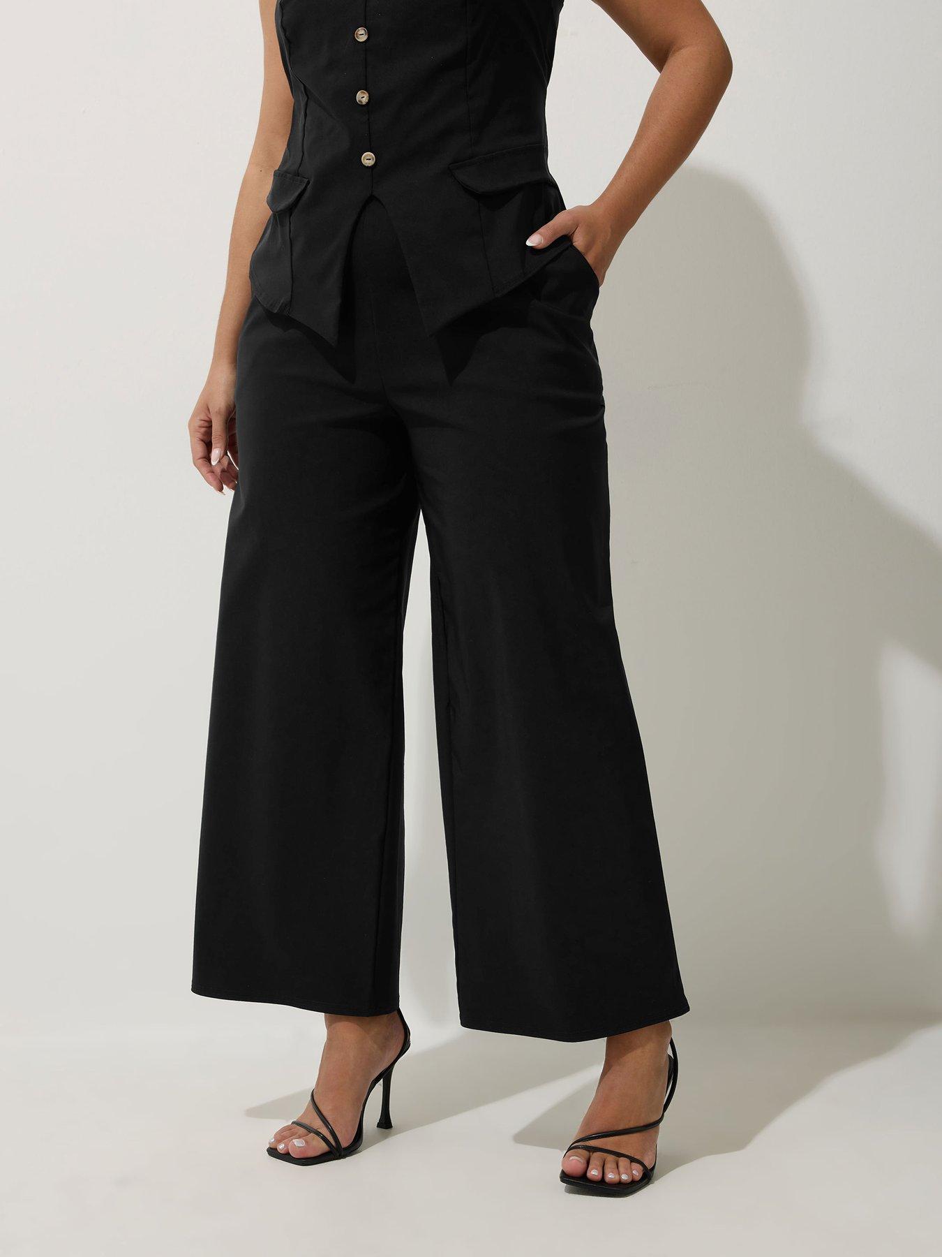 yours-curve-bengaline-wide-leg-trousers-black