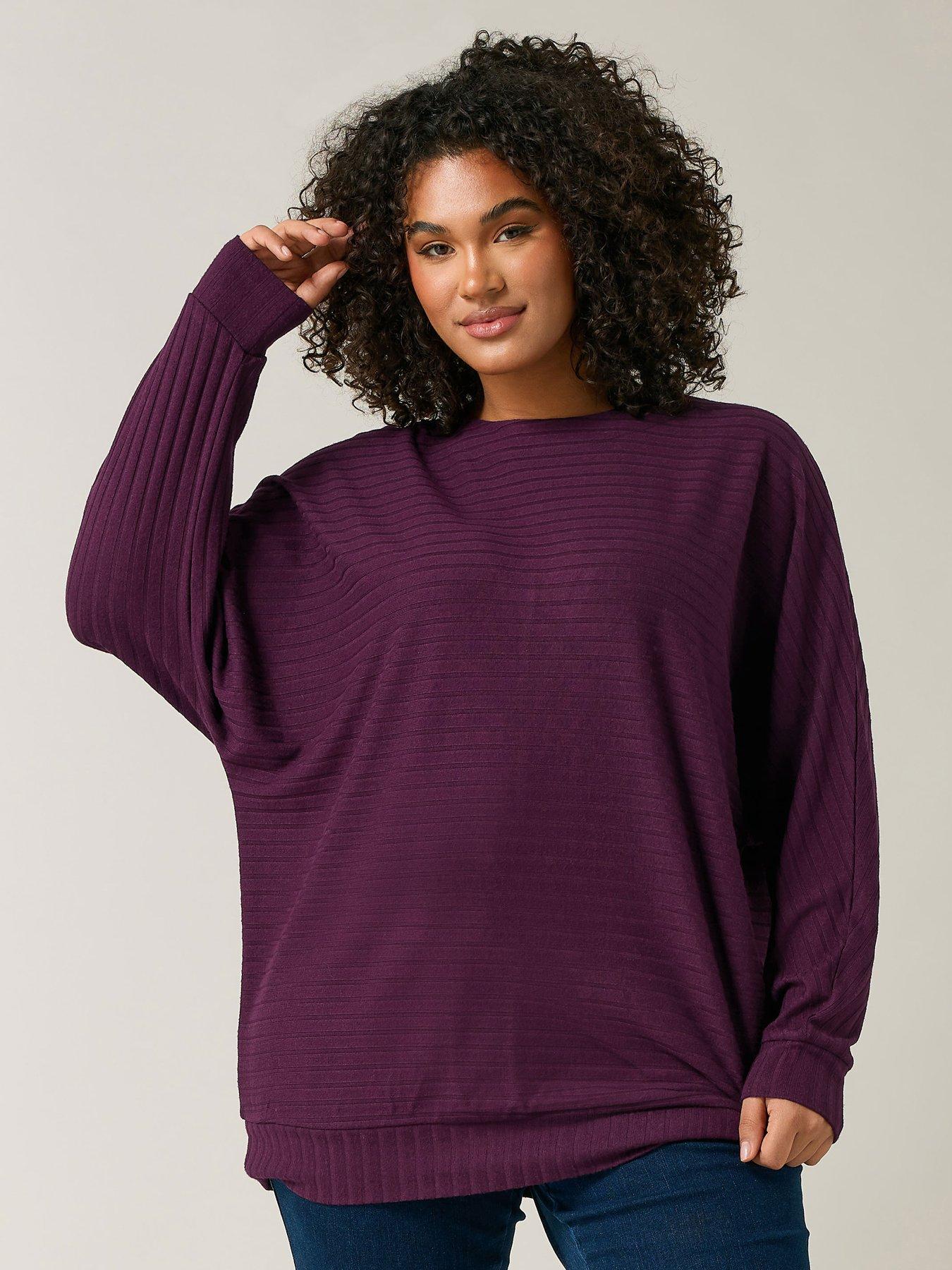 evans-ribbed-jumper-purple