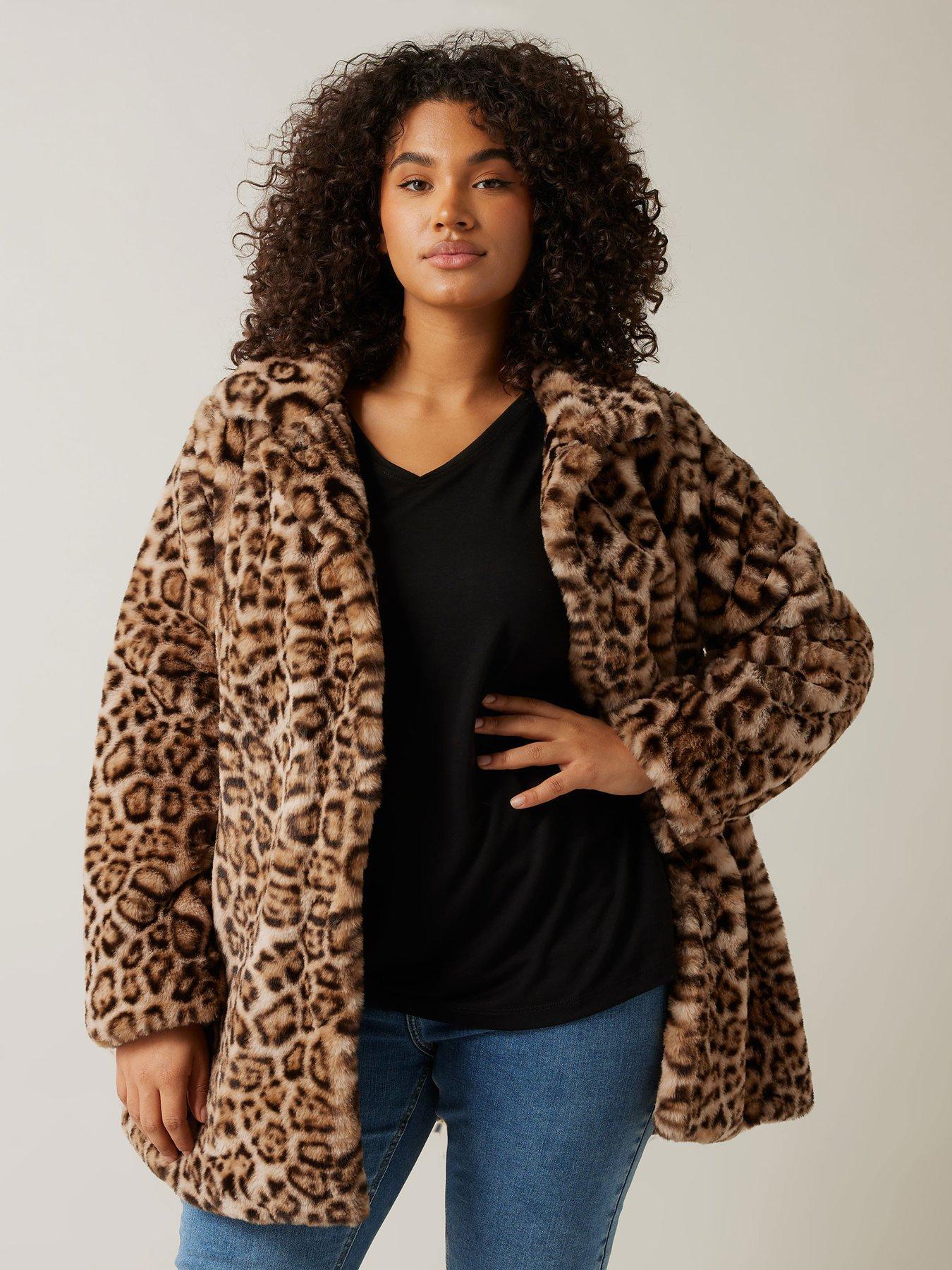 evans-animal-print-faux-fur-coatoutfit