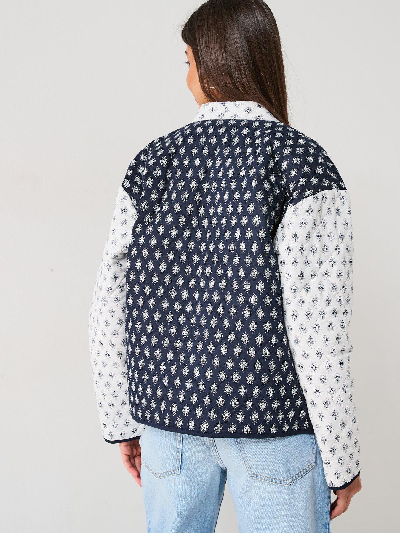 Image 2 of 6 of JDY Printed Quilted Jacket - Black/White - Multi