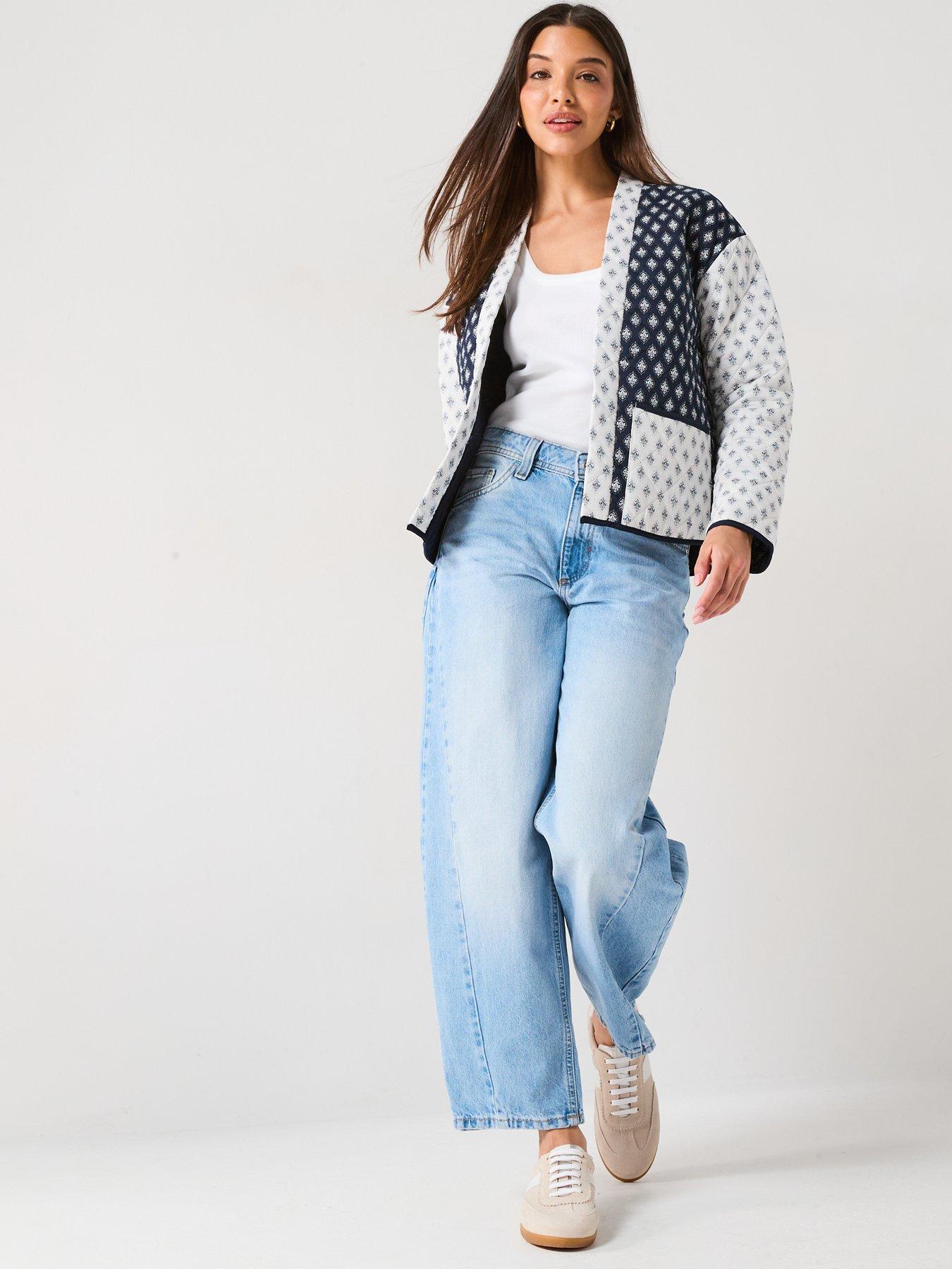 Image 3 of 6 of JDY Printed Quilted Jacket - Black/White - Multi
