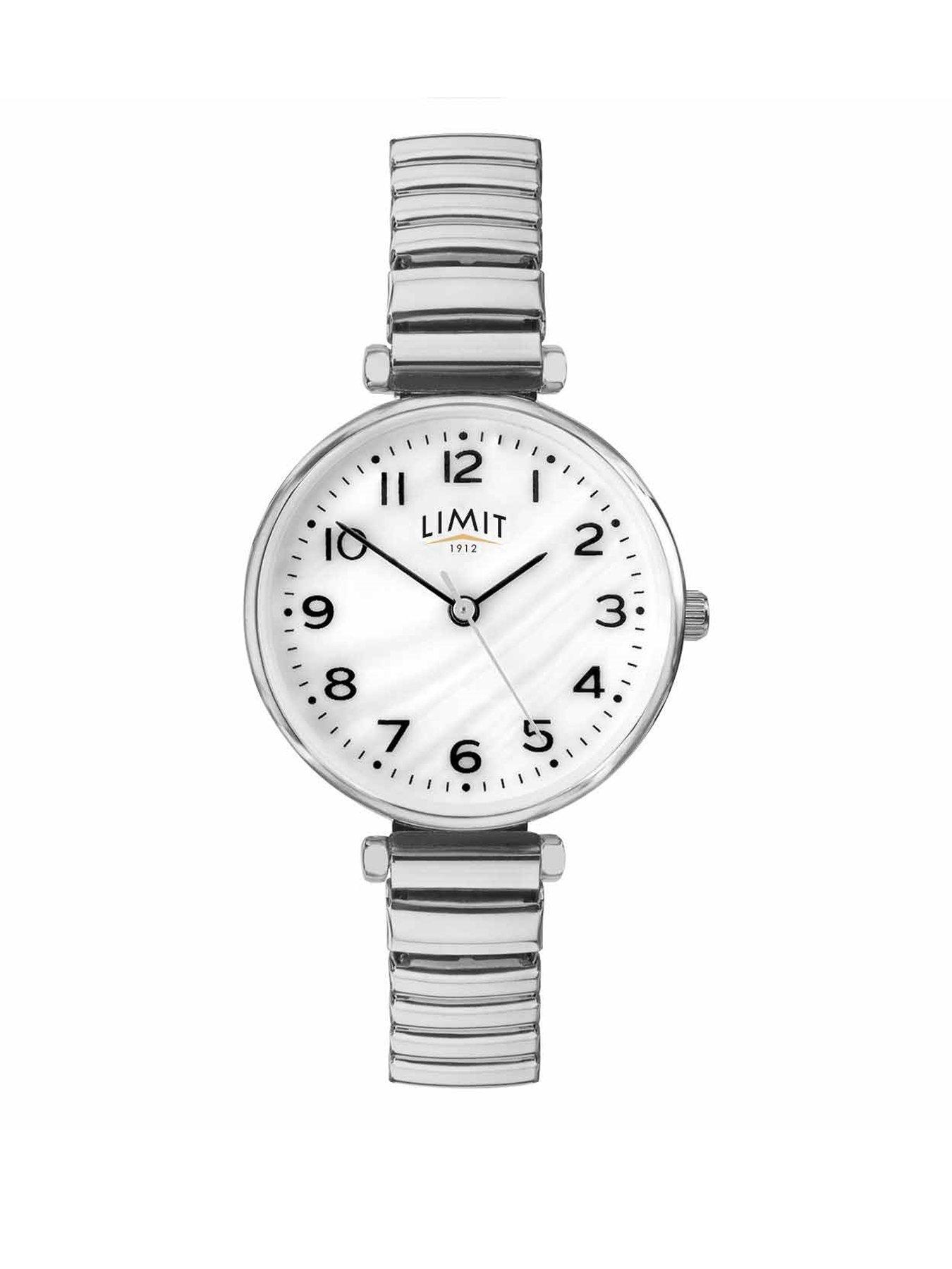 limit-limit-womens-classic-silver-stainless-steel-expanding-bracelet-with-white-dial-analogue-watch