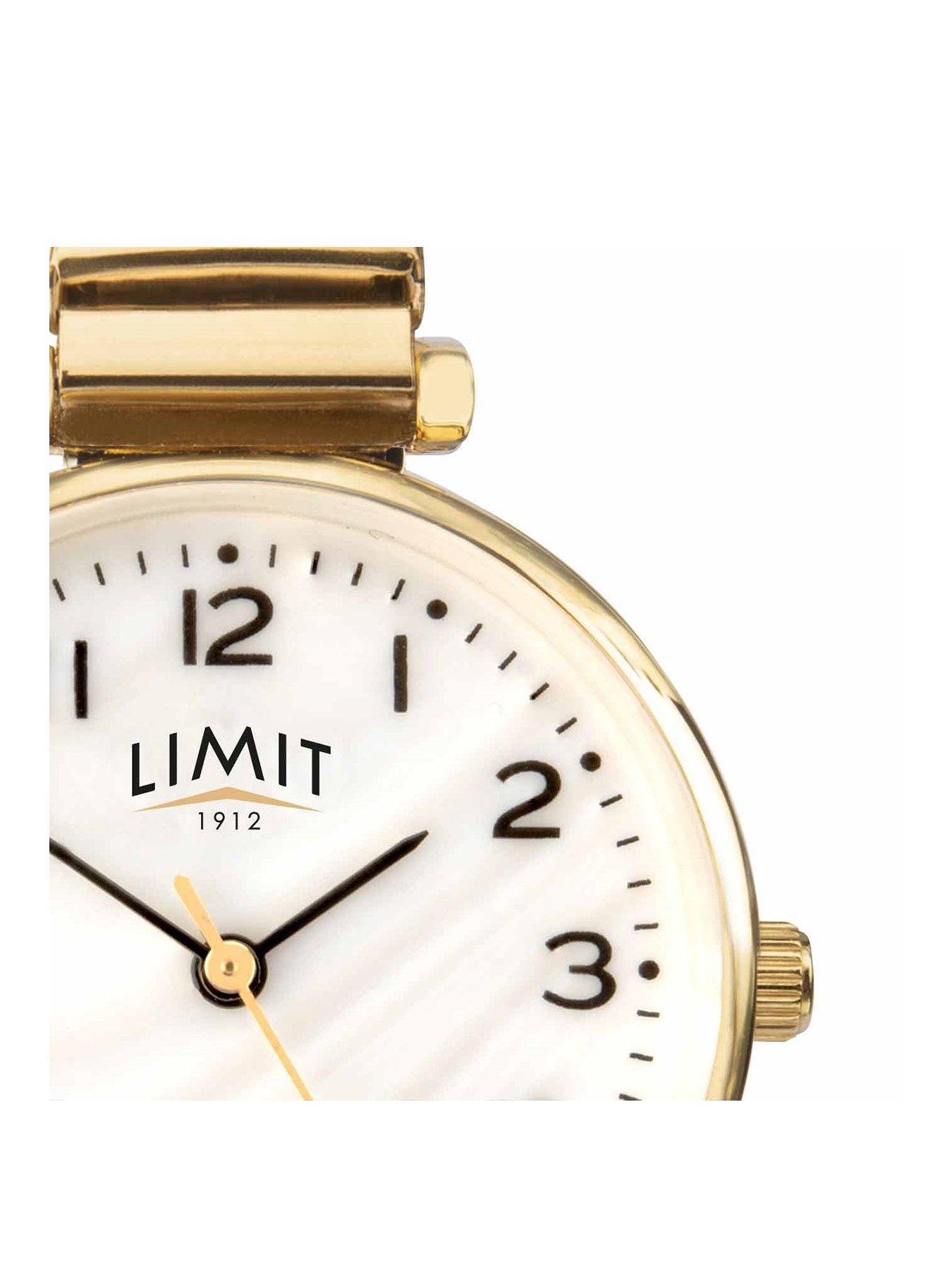 limit-womens-classic-gold-stainless-steel-expanding-bracelet-with-white-dial-analogue-watchstillFront