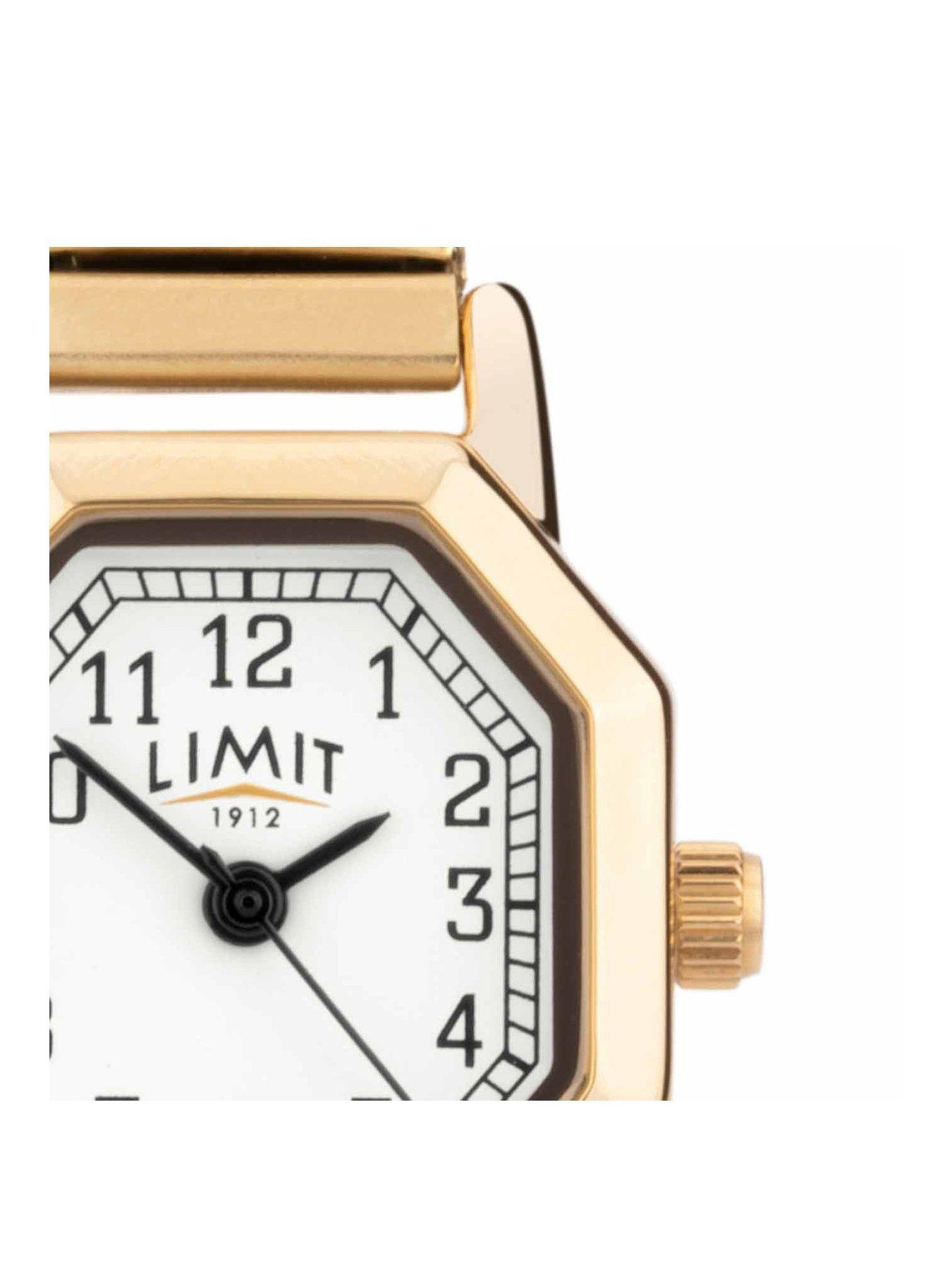 limit-womens-gold-stainless-steel-expanding-bracelet-with-white-dial-analogue-watchstillFront