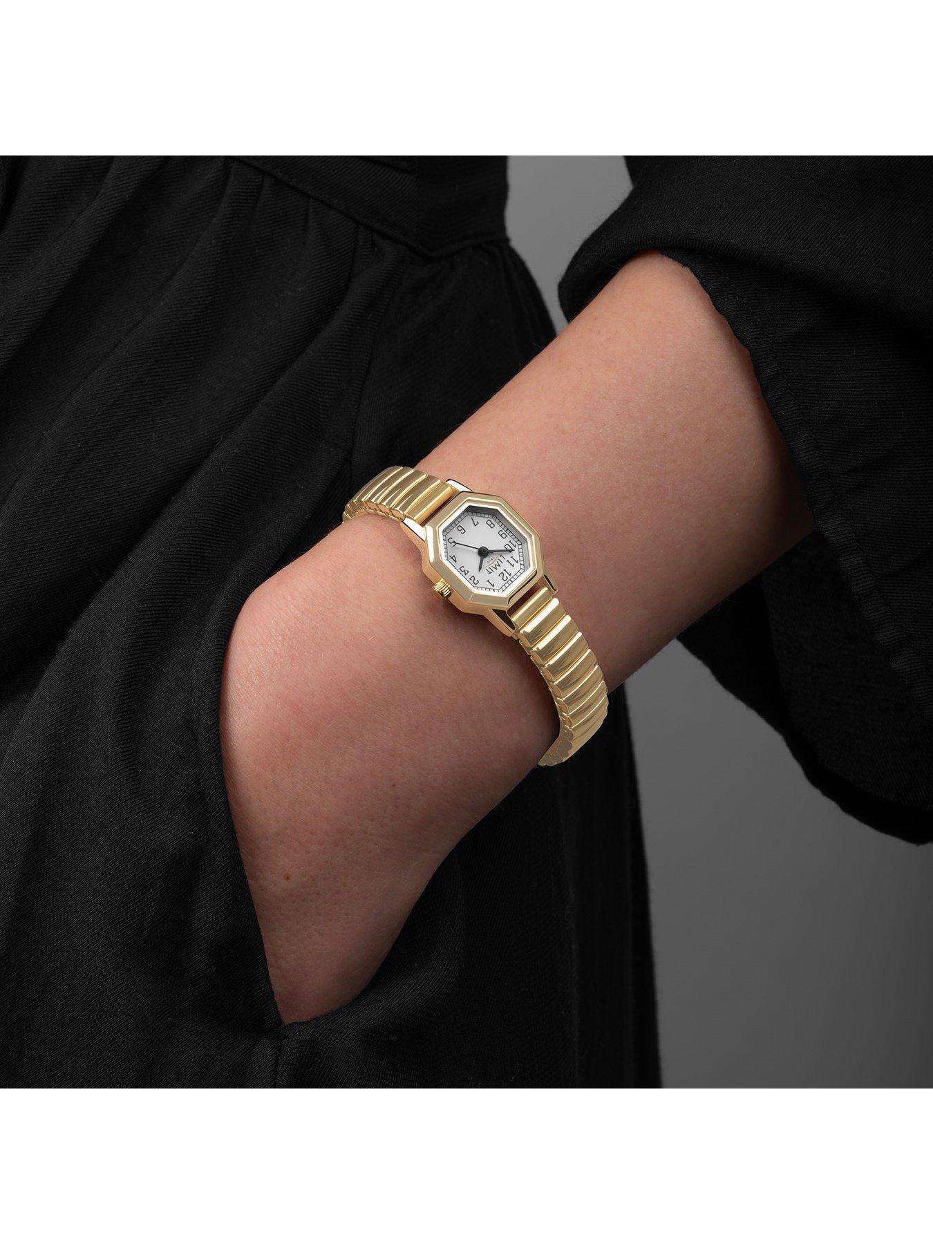 limit-womens-gold-stainless-steel-expanding-bracelet-with-white-dial-analogue-watchback