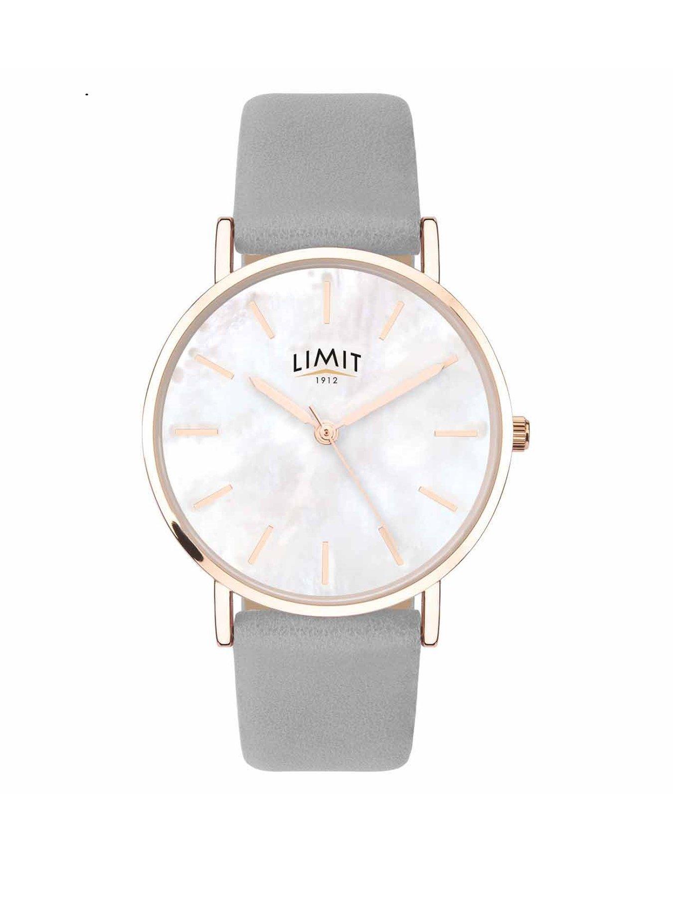 limit-limit-womens-secret-garden-grey-polyurethane-strap-with-white-dial-analogue-watch