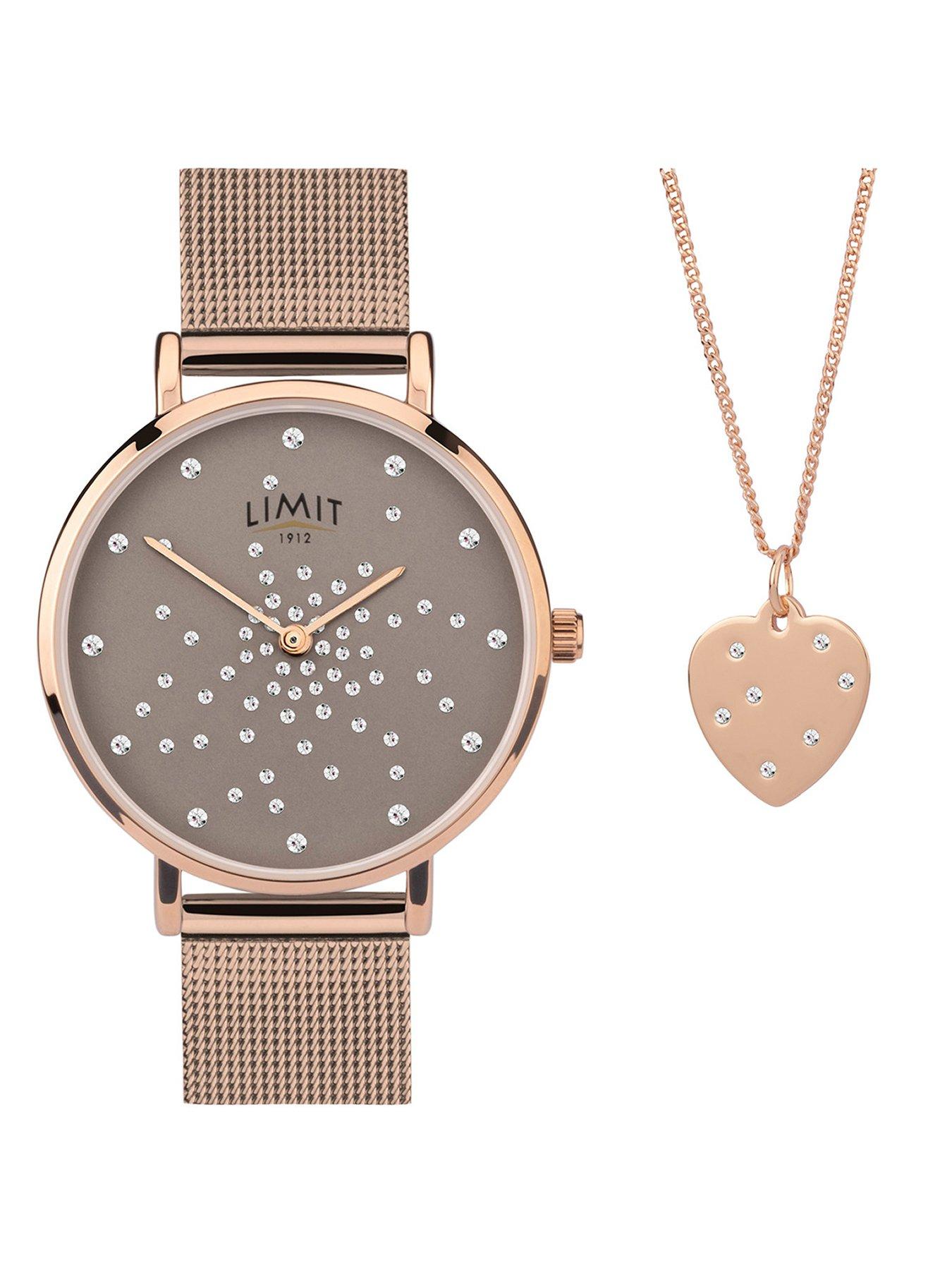 limit-limit-womens-rose-gold-stainless-steel-mesh-bracelet-with-grey-dial-analogue-gift-set