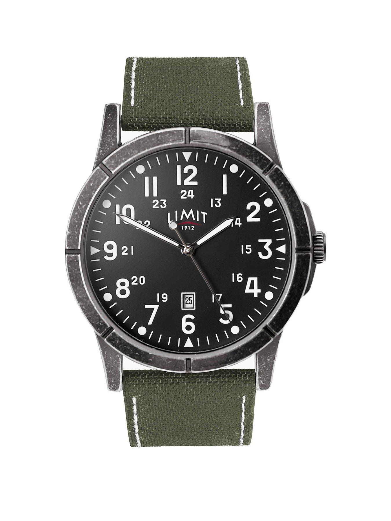 limit-limit-mens-pilot-khaki-canvas-strap-with-black-dial-analogue-watchfront