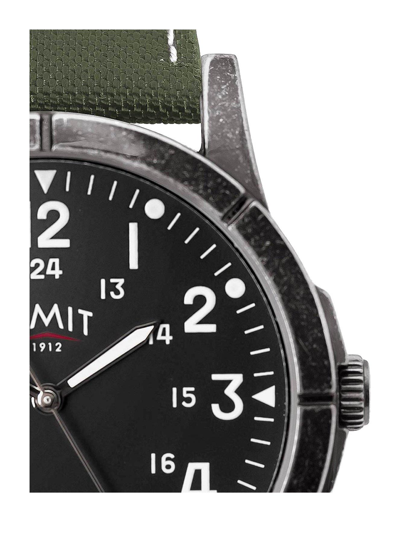 limit-mens-pilot-khaki-canvas-strap-with-black-dial-analogue-watchstillFront