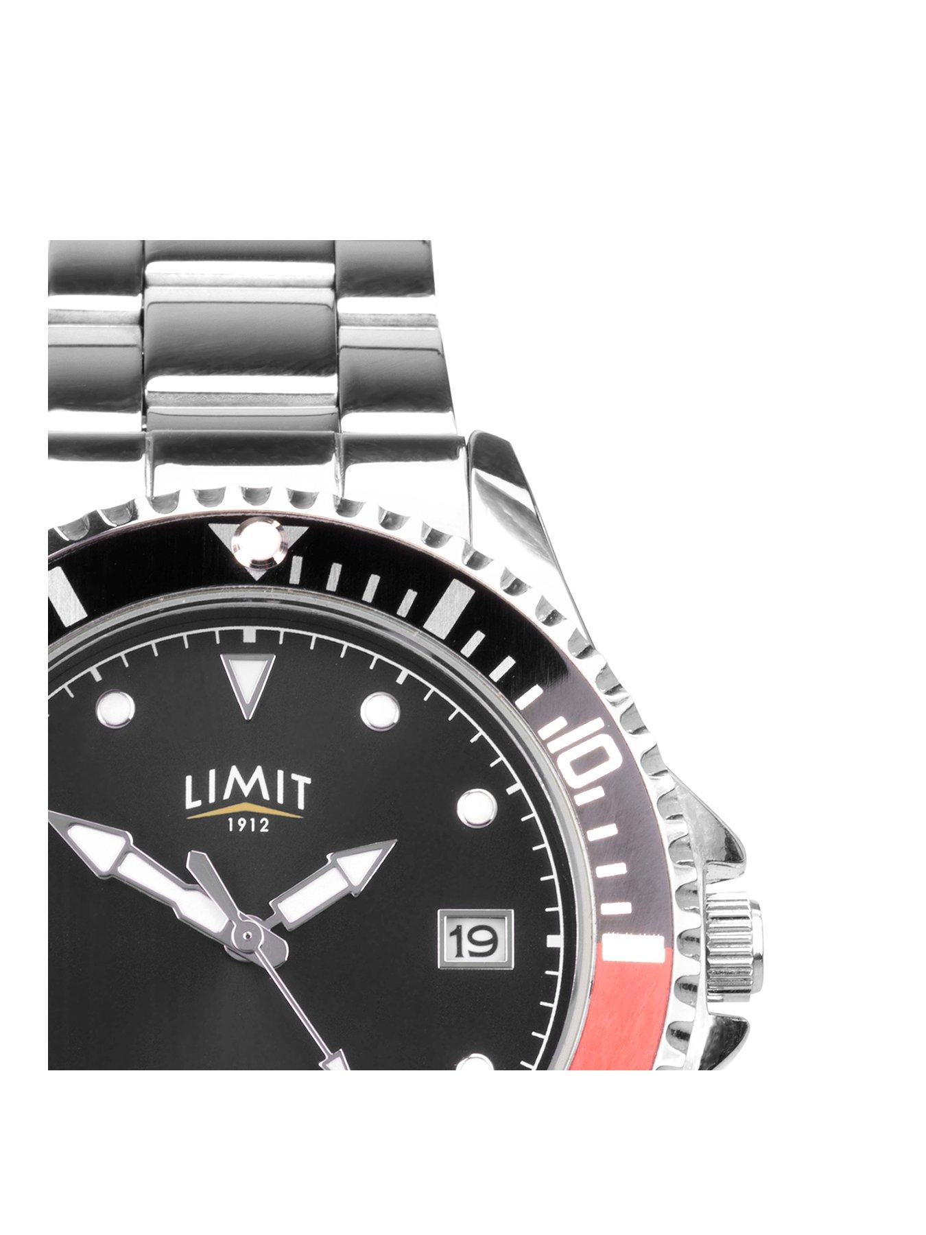 limit-mens-silver-stainless-steel-bracelet-with-black-dial-analogue-watchstillFront