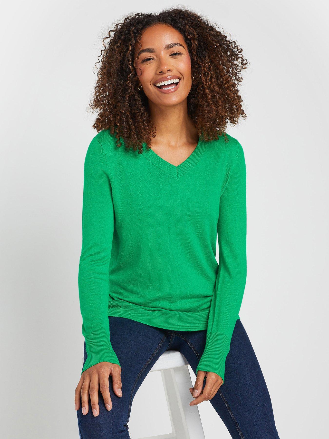 mco-v-neck-jumper-green