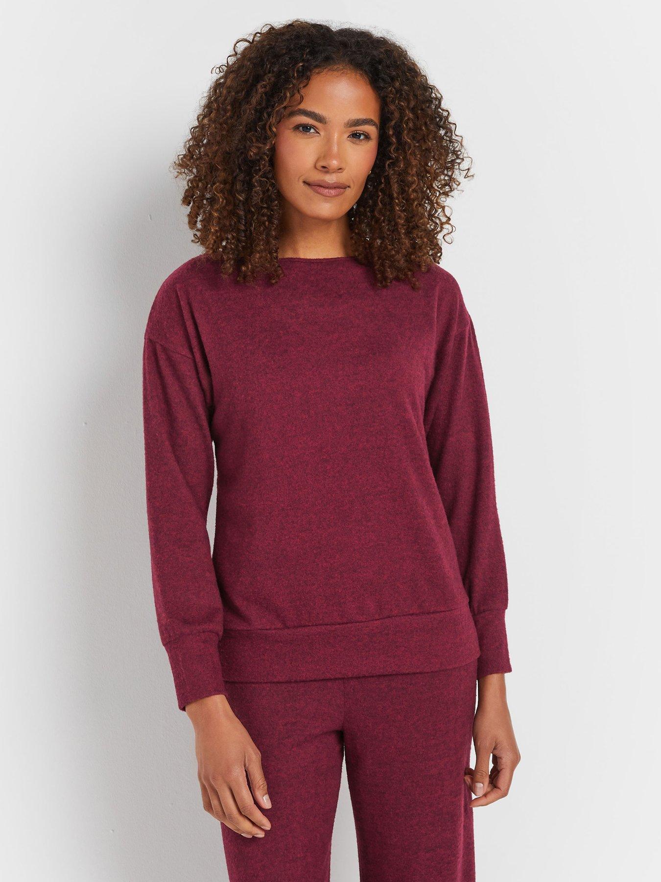 mco-loungewear-34-sleeve-jumper-purplefront