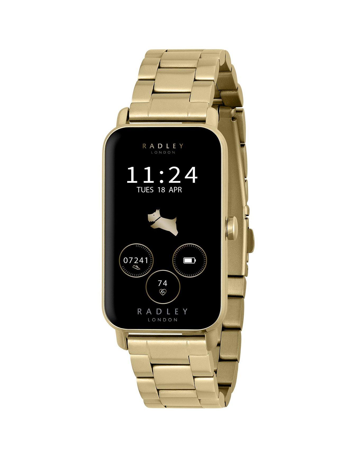 radley-radley-ladies-series-21-stainless-steel-lozenge-pale-gold-plated-strap-smart-watch