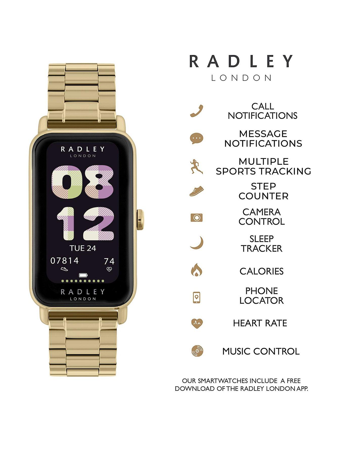 radley-radley-ladies-series-21-stainless-steel-lozenge-pale-gold-plated-strap-smart-watchstillFront