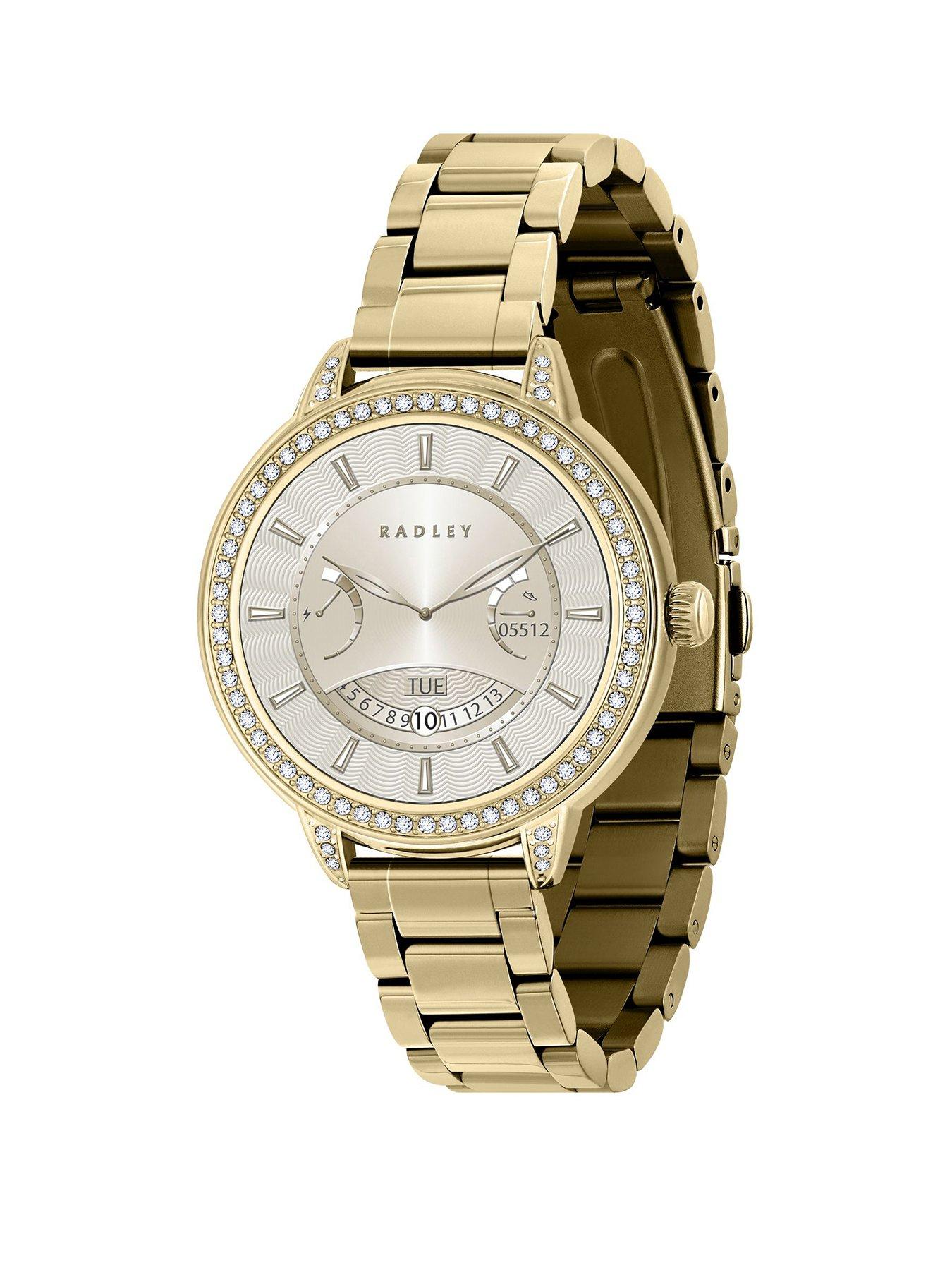 Image 1 of 7 of Radley Radley Smart Series 33 Amoled Stoneset Stainless Steel Gold Plated Bracelet Smart Watch