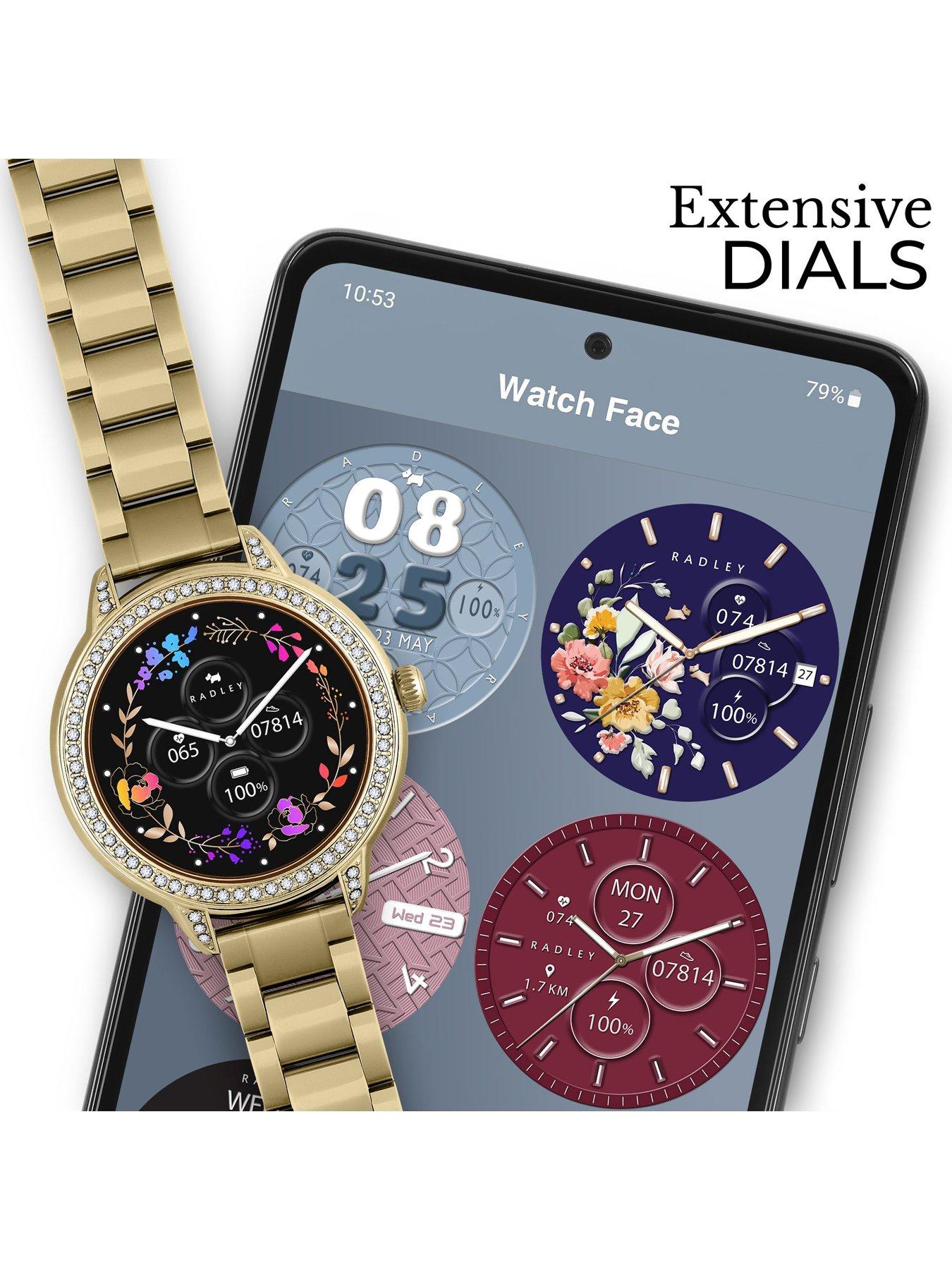 Image 4 of 7 of Radley Radley Smart Series 33 Amoled Stoneset Stainless Steel Gold Plated Bracelet Smart Watch