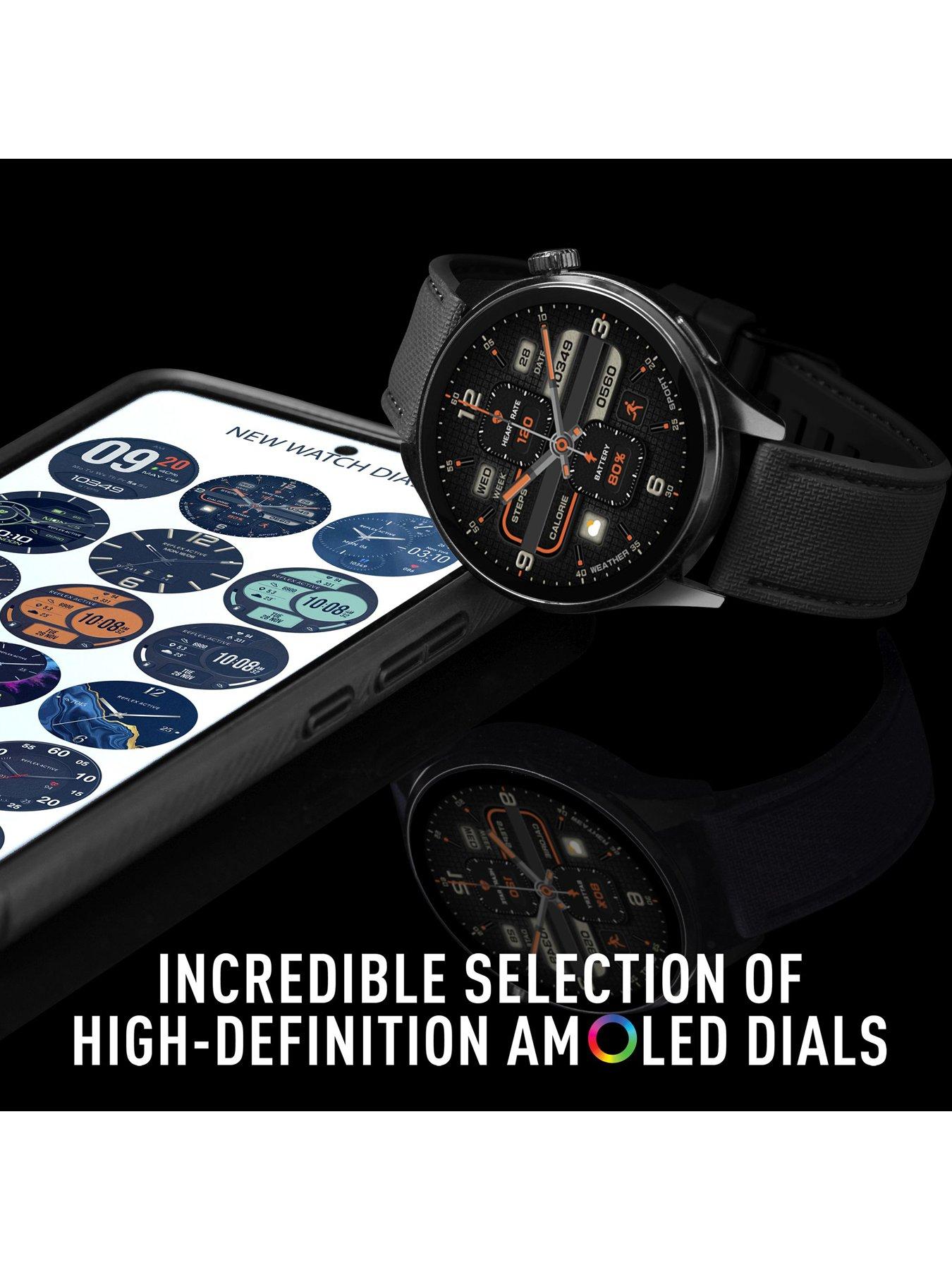 Image 4 of 6 of Reflex Active Reflex Active Series 45 Black Silicone Amoled GPS Sports Smart Calling Watch