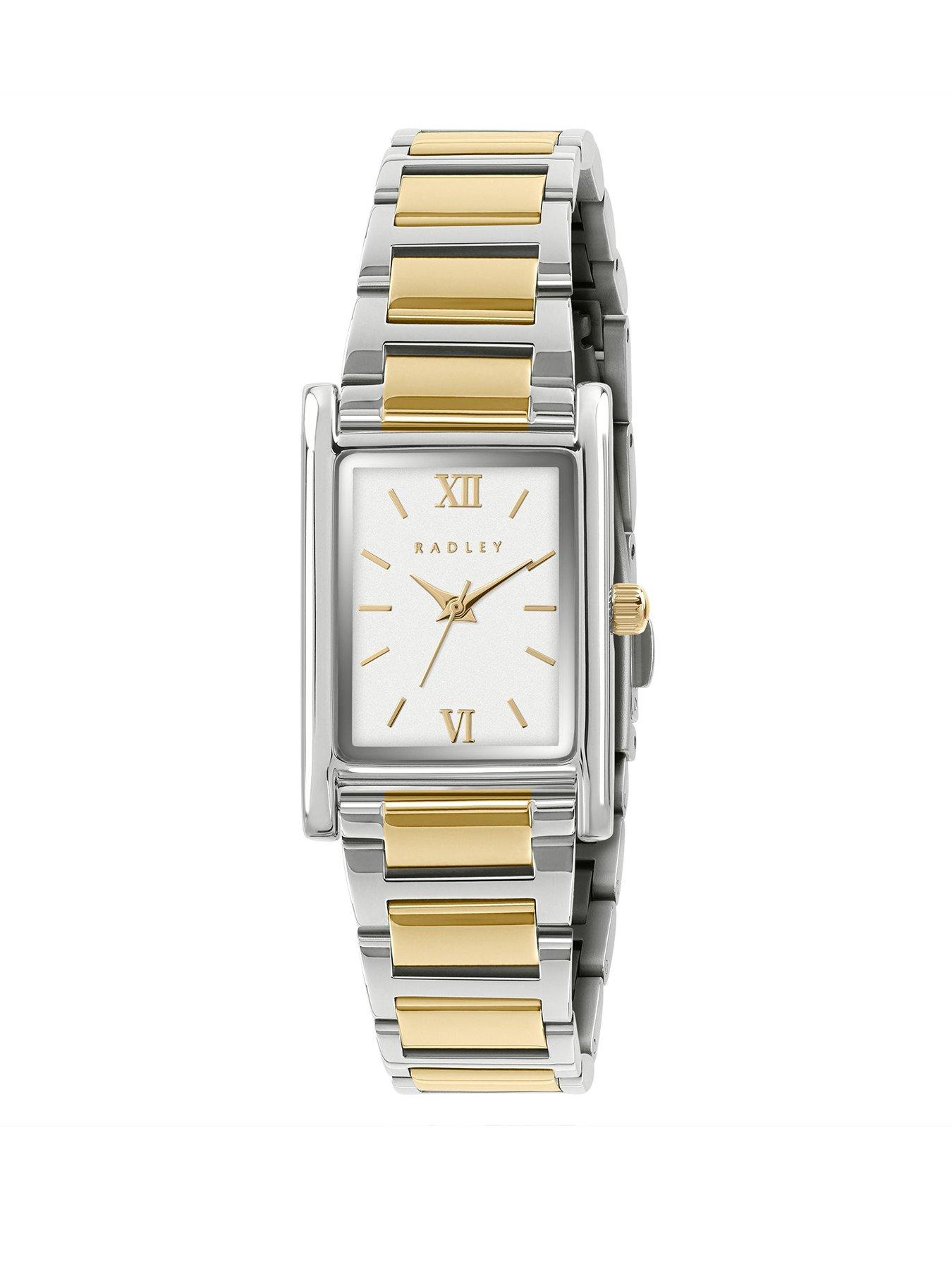 radley-radley-tank-two-tone-silver-and-gold-plated-bracelet-watch