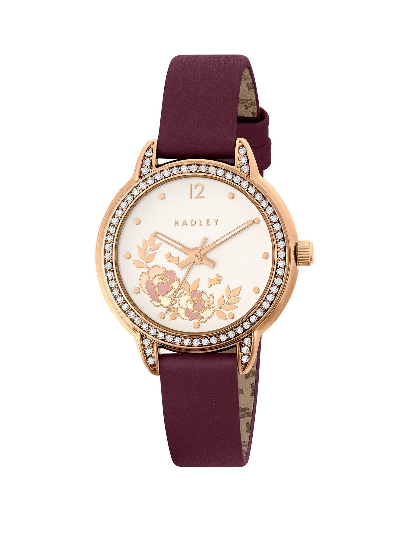 radley-radley-rose-gold-plated-stone-set-cranberry-red-leather-strap-watch