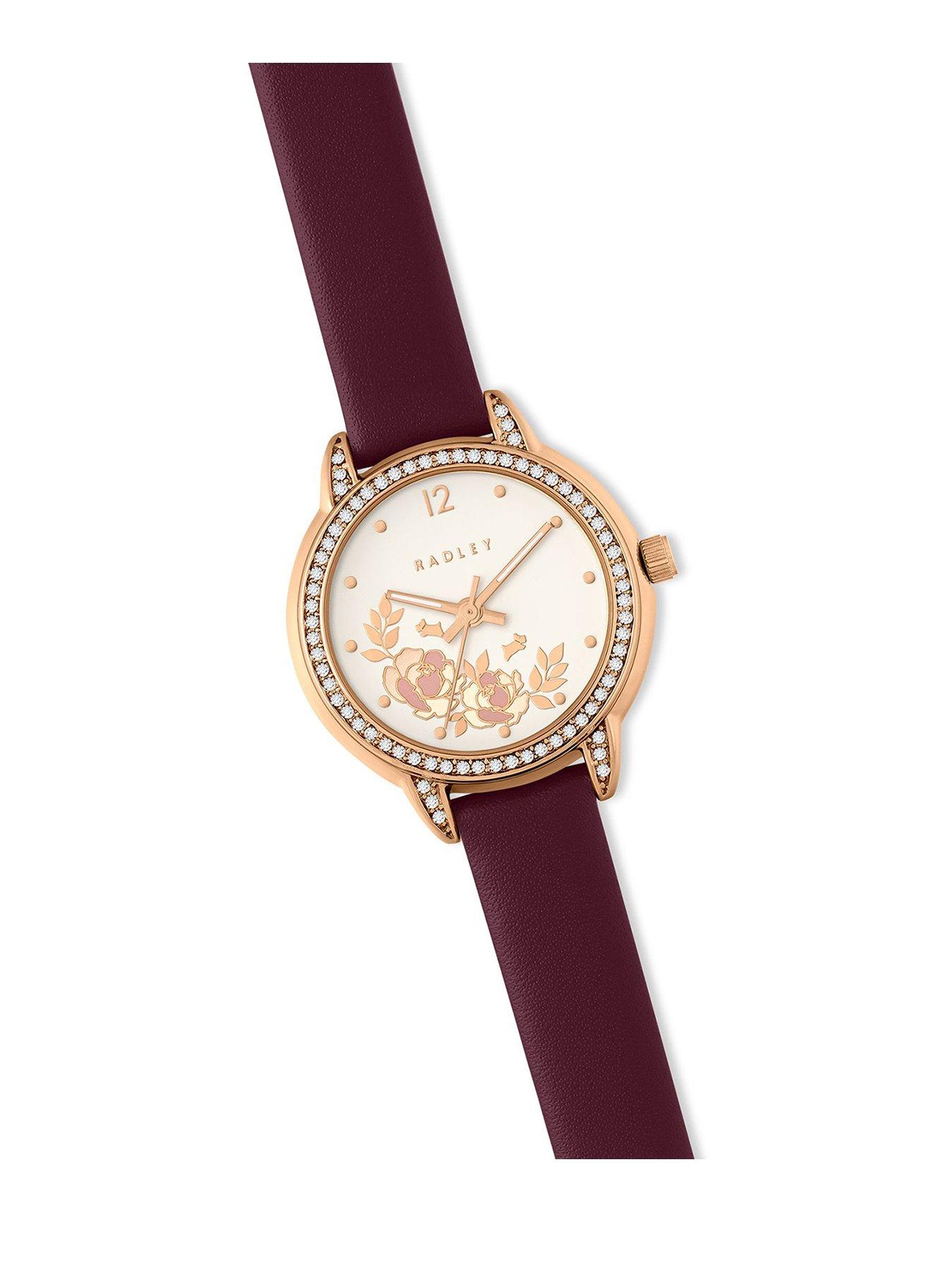 radley-radley-rose-gold-plated-stone-set-cranberry-red-leather-strap-watchstillFront