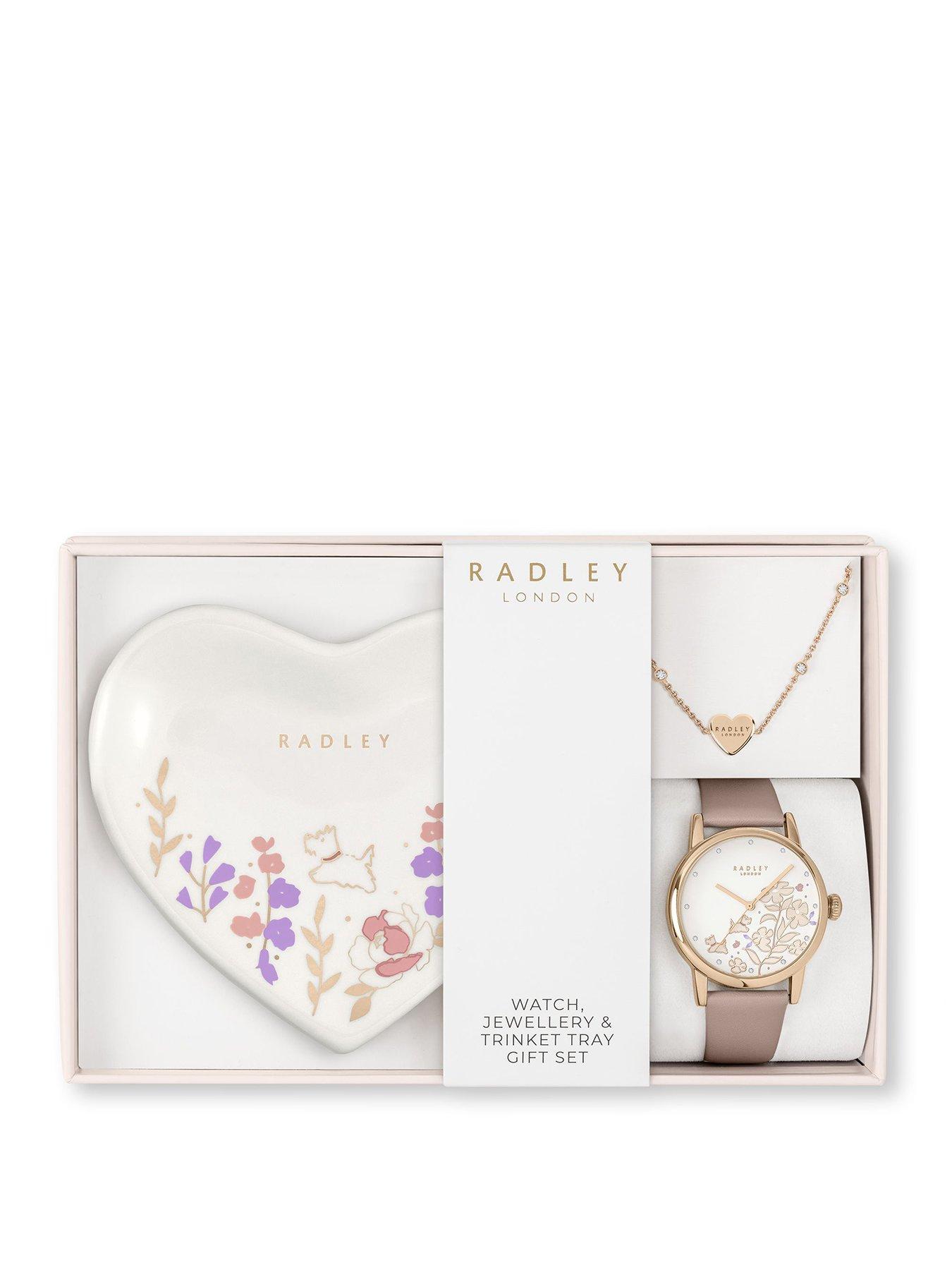 radley-radley-rose-gold-plated-pink-leather-watch-18ct-rose-gold-plated-charm-bracelet-amp-heart-ceramic-trinket-tray-set