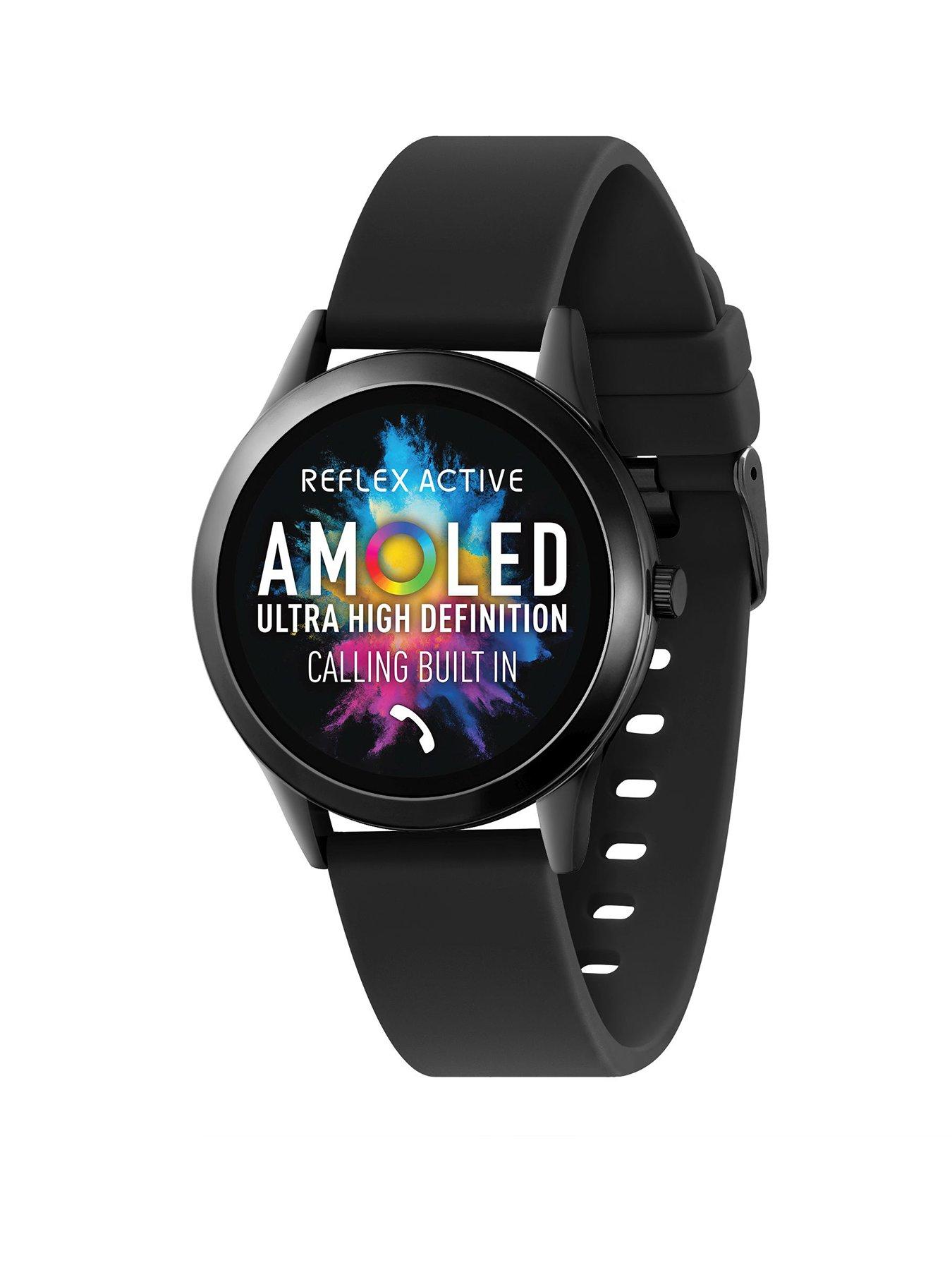 undefined Reflex Active Series 31 Black Silicone Amoled Smart Calling Watch