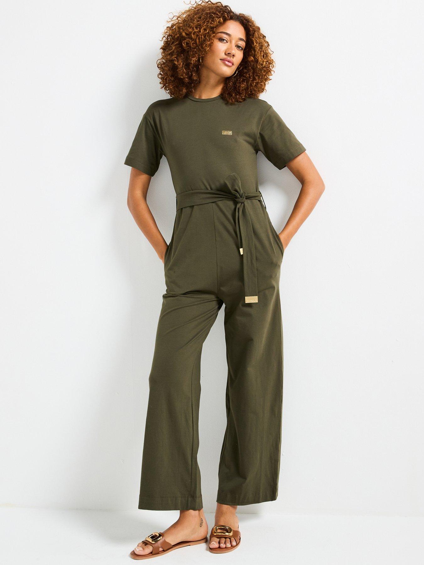 Image 1 of 5 of Barbour International Sierra Jumpsuit - Khaki