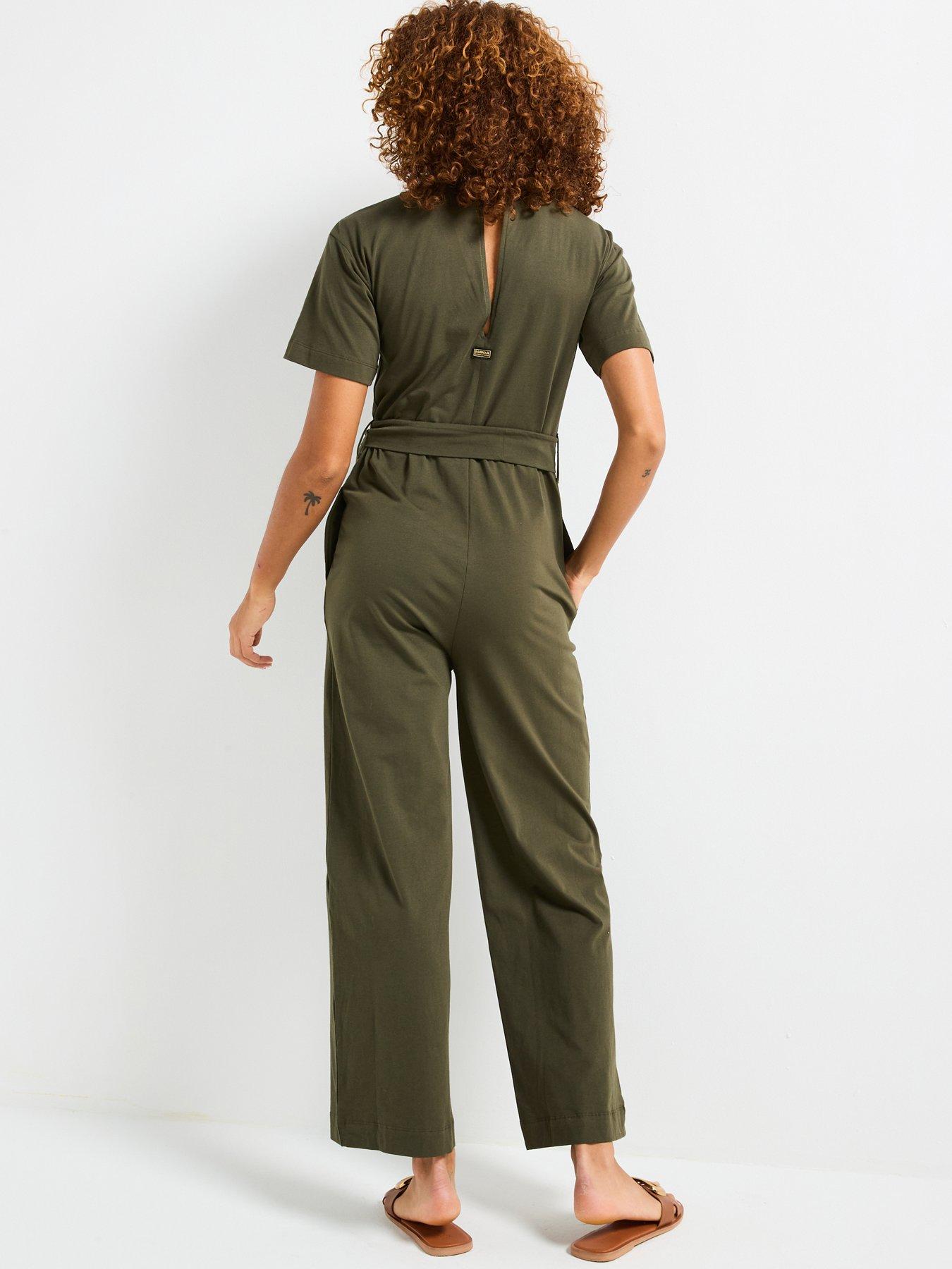Image 2 of 5 of Barbour International Sierra Jumpsuit - Khaki