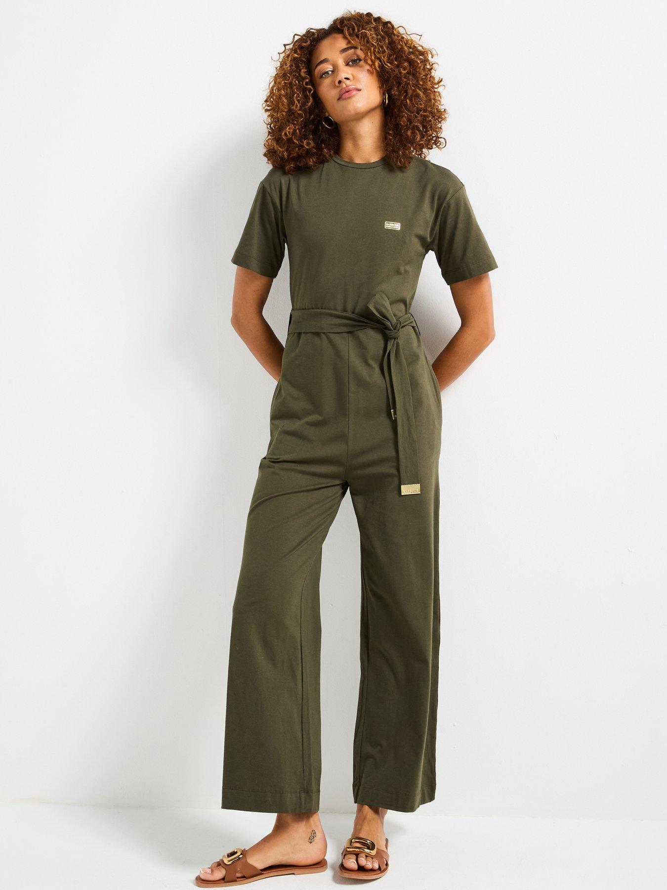 Image 3 of 5 of Barbour International Sierra Jumpsuit - Khaki