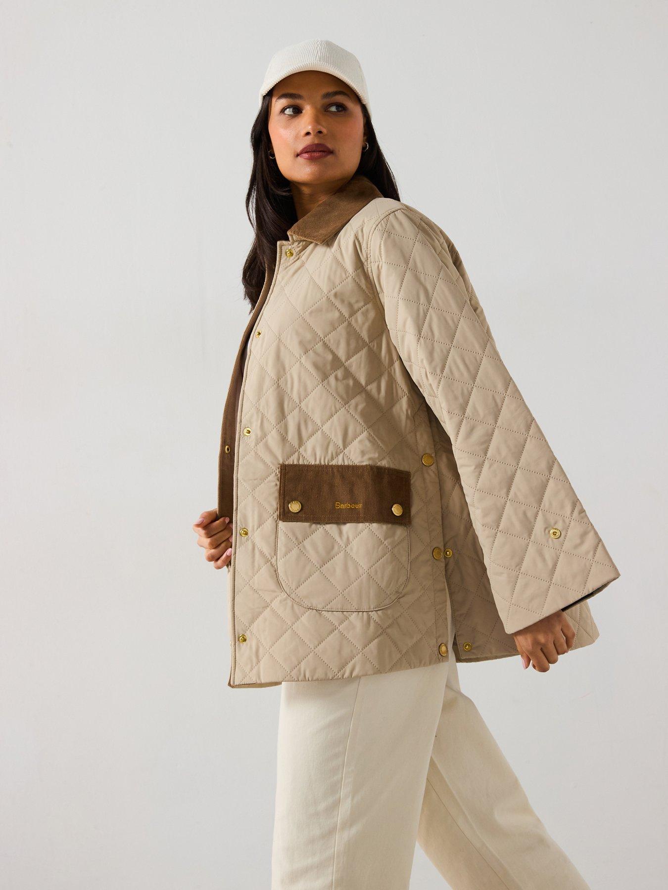 undefined Corinne Quilted Jacket - Beige